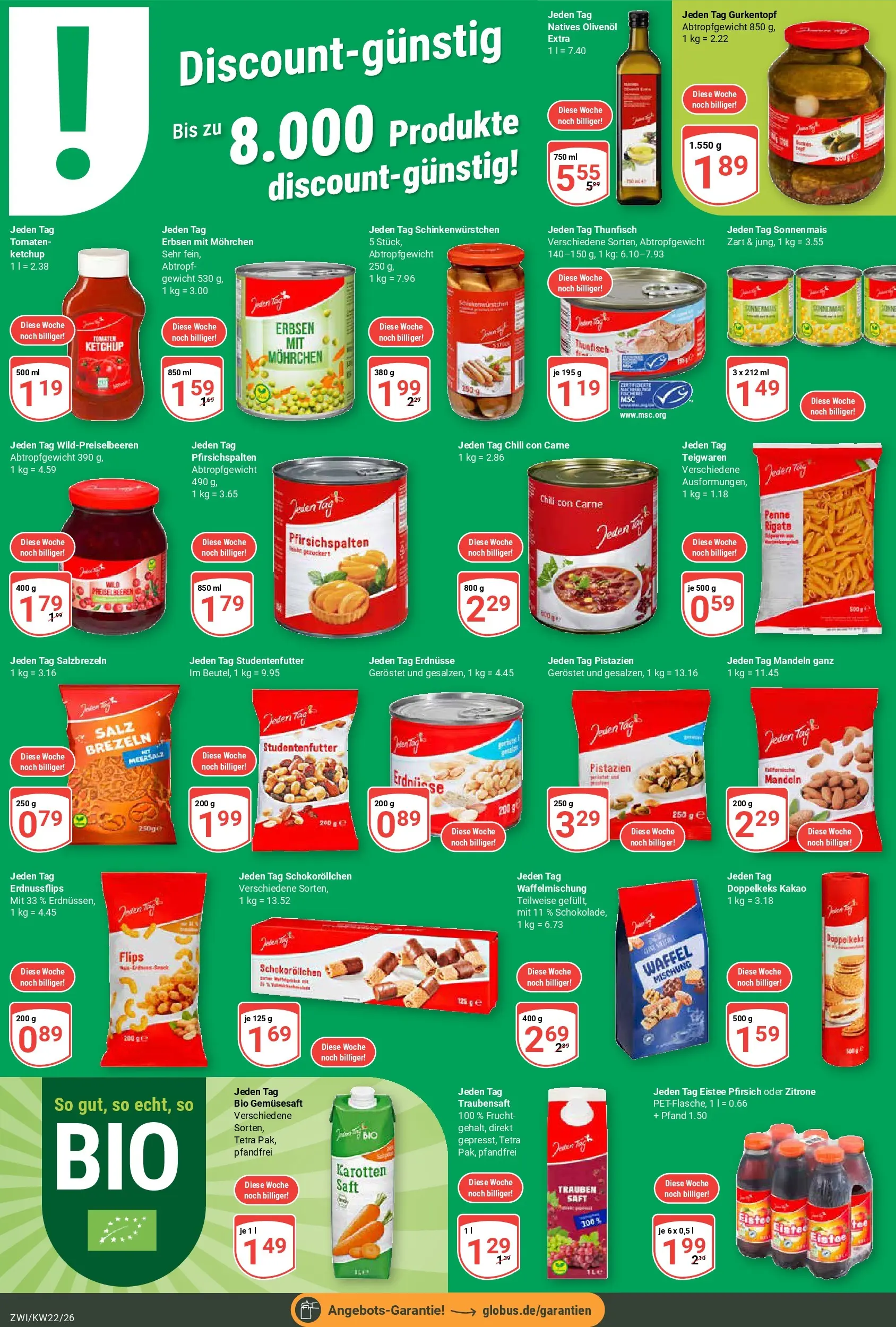 Globus Prospekt Zwickau (ab 26.05.2026) » Angebote online | Seite: 25 | Produkte: Mandeln, Salz, Pfirsich, Ketchup