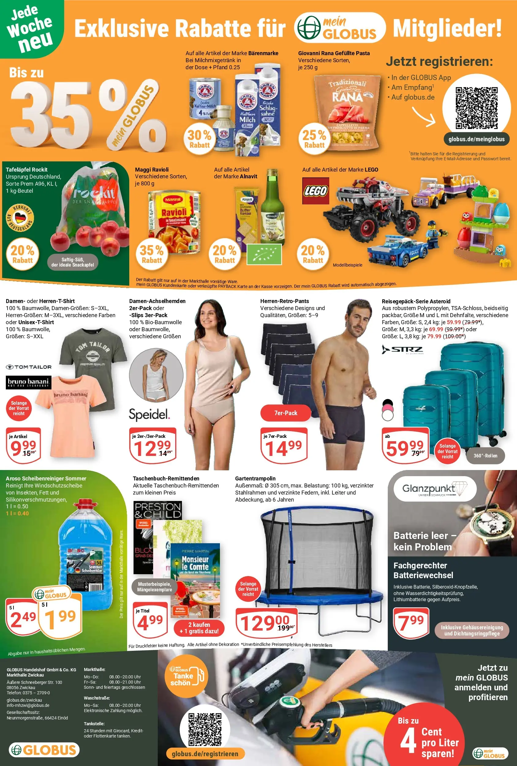 Globus Prospekt Zwickau (ab 26.05.2026) » Angebote online | Seite: 30 | Produkte: Batterie, Sahne, Telefon, Uhr
