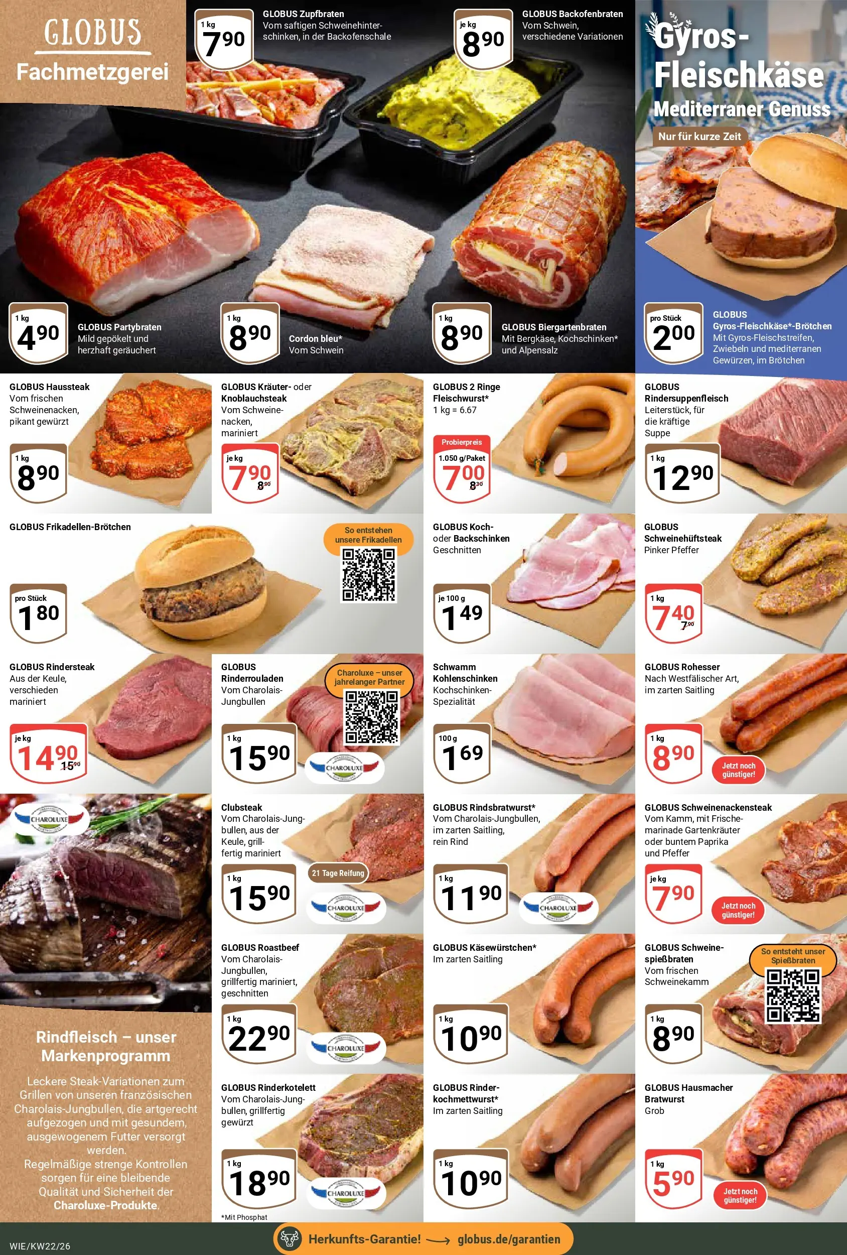 Globus Prospekt Waghäusel (ab 26.05.2026) » Angebote online | Seite: 8 | Produkte: Roastbeef, Gyros, Zwiebeln, Pfeffer