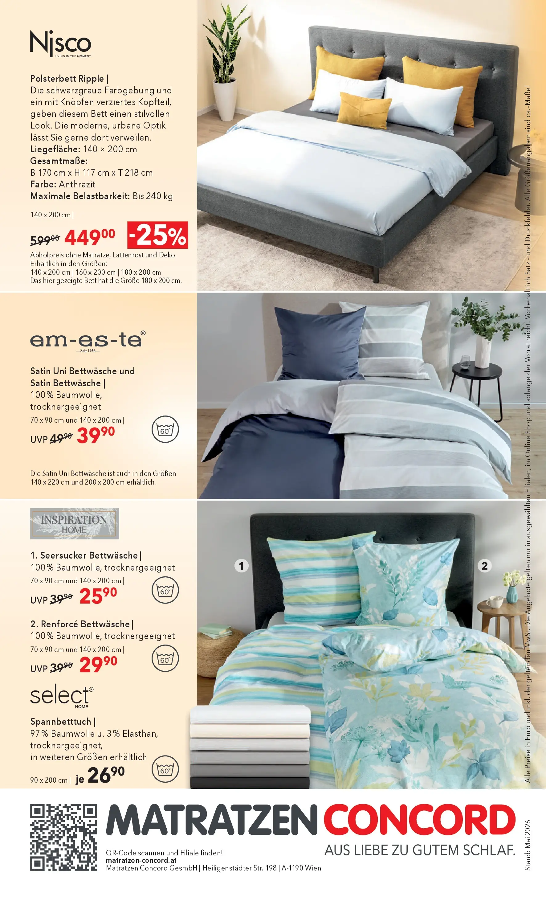 Matratzen Concord Linz von 27.05.2026 - Aktuelle Angebote | Seite: 8 | Produkte: Bett, Lattenrost