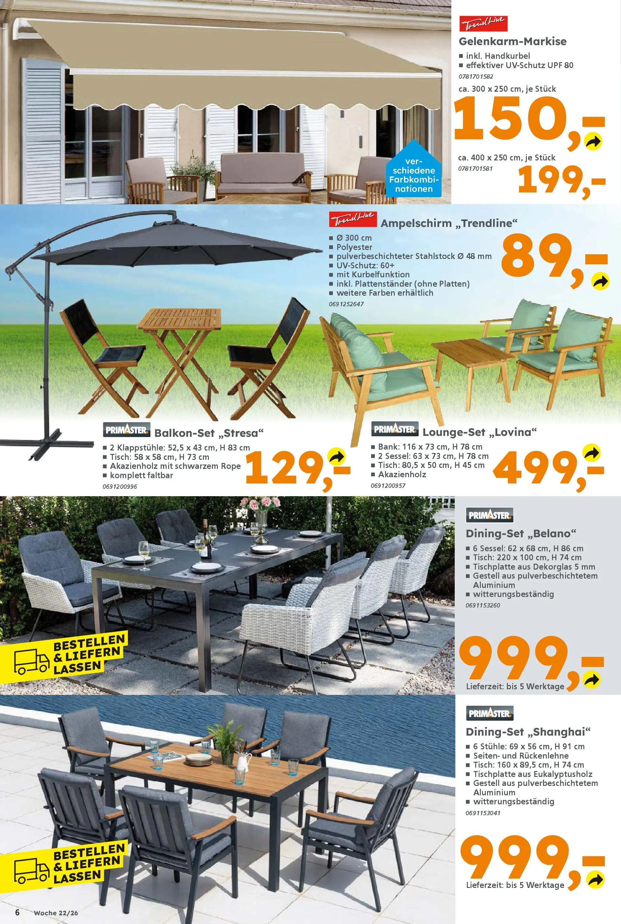 Globus Baumarkt Prospekt Plattling (ab 25.05.2026) zum Blättern | Seite: 6 | Produkte: Sessel, Tisch