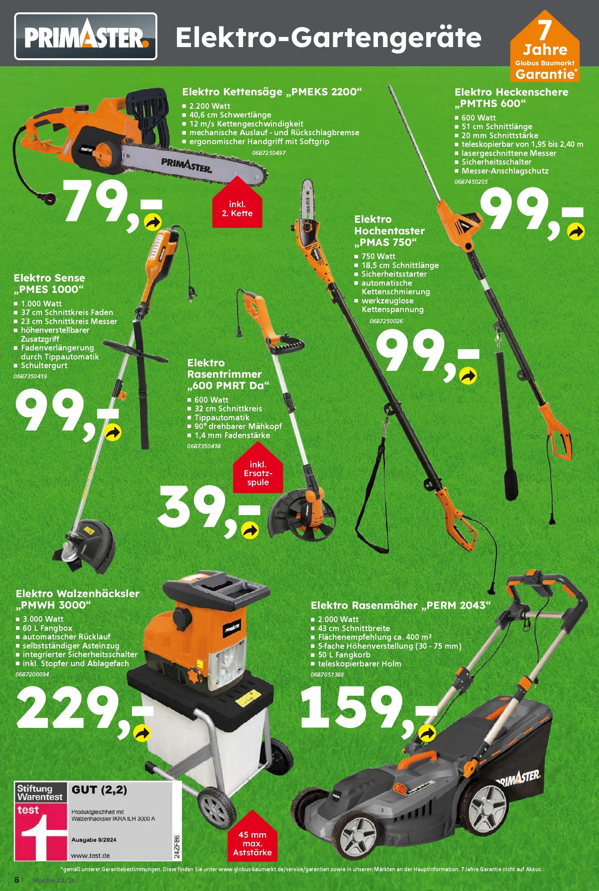 Globus Baumarkt Prospekt Plattling (ab 25.05.2026) zum Blättern | Seite: 8 | Produkte: Rasenmäher