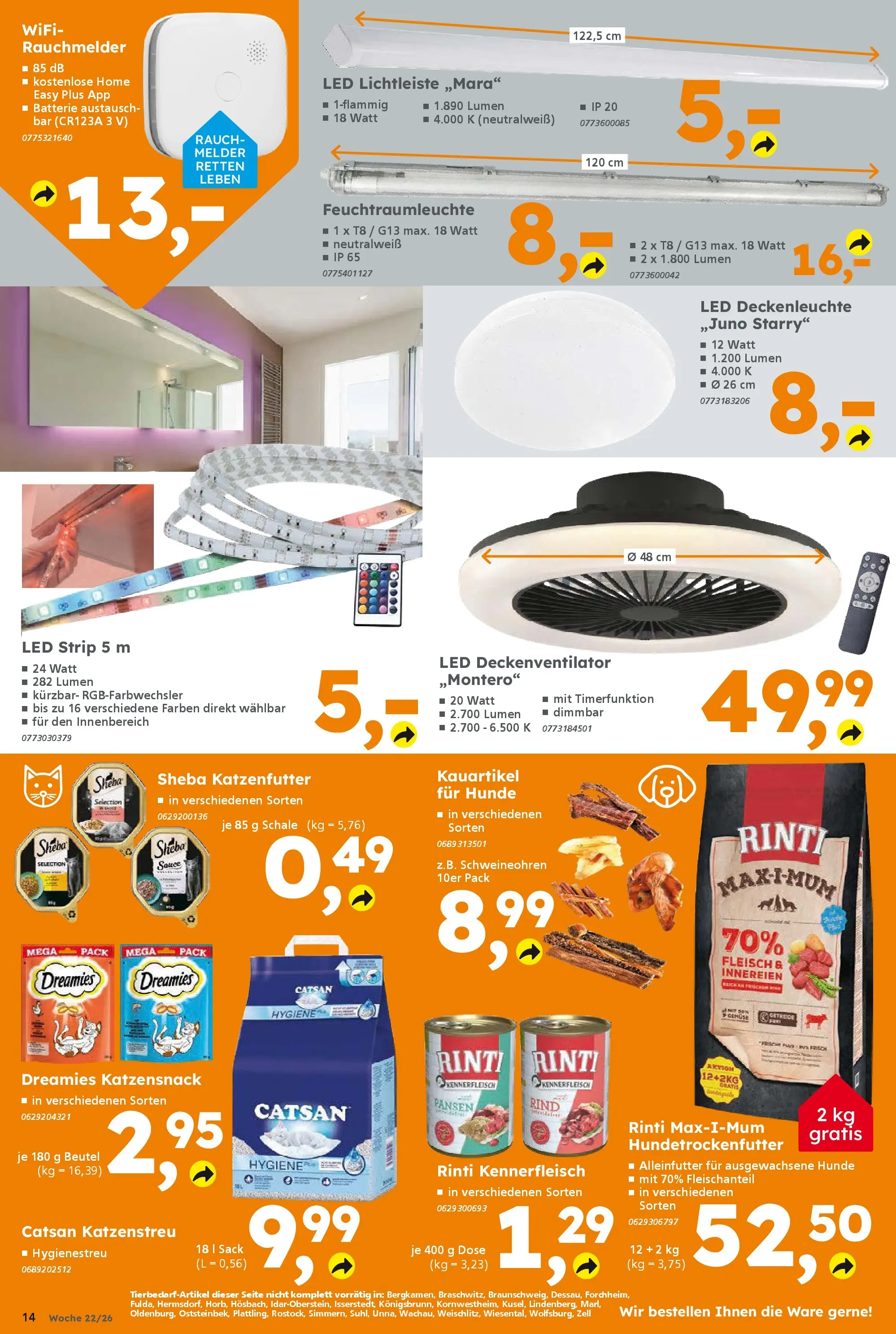 Globus Baumarkt Prospekt Plattling (ab 25.05.2026) zum Blättern | Seite: 14 | Produkte: Catsan, Sheba, Gemüse, Fleisch