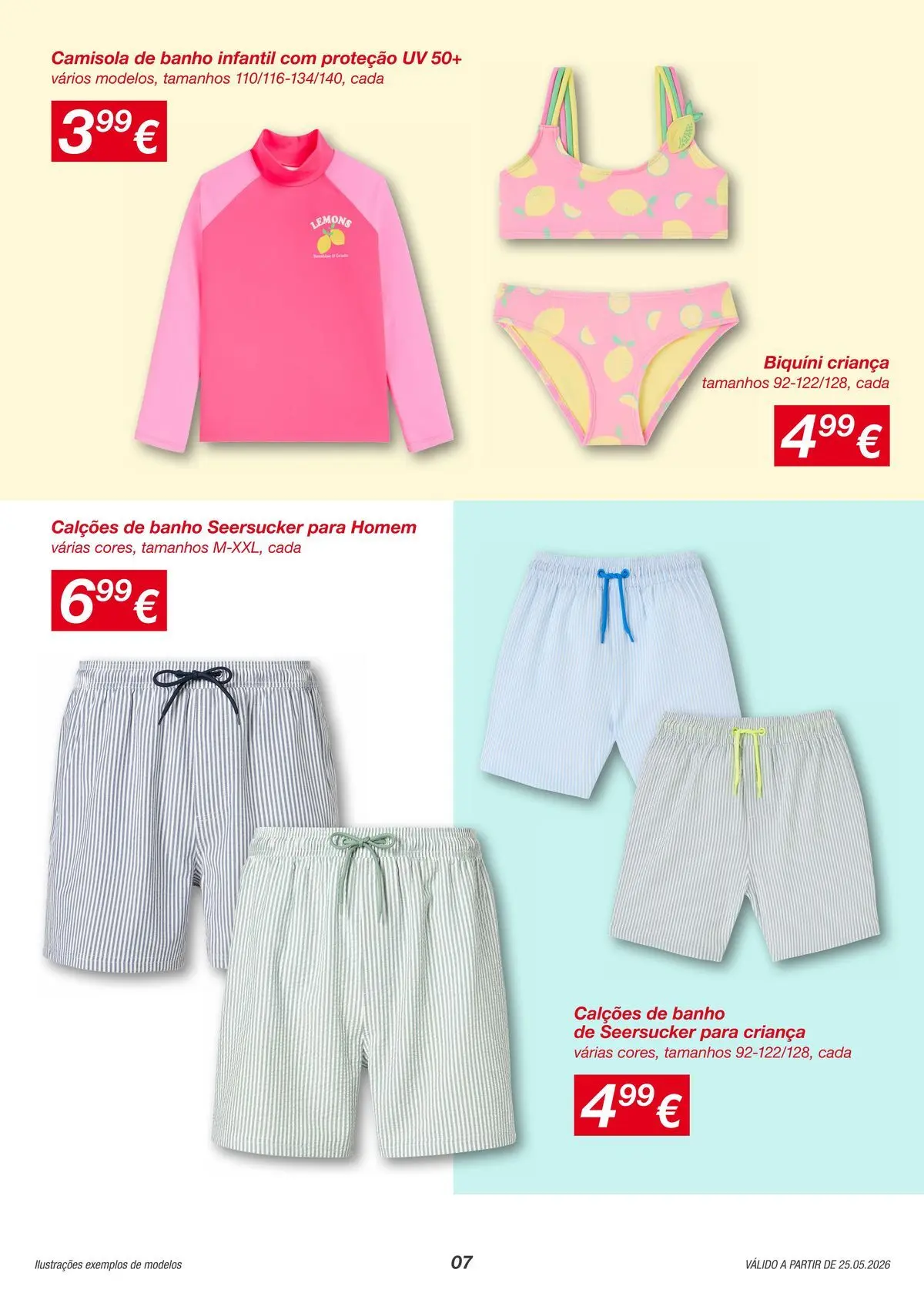 KIK - Mais verões mais momentos juntos » de 25/05/2026 - 31/05/2026 | Página: 7 | Produtos: Biquíni, Calções, Banho, Camisola