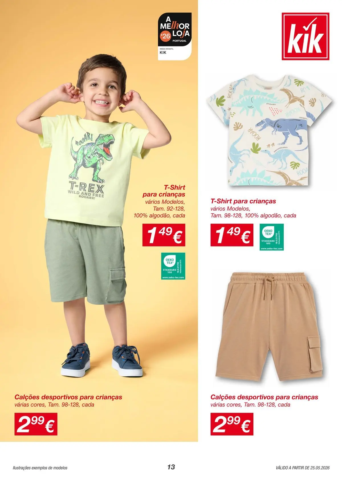 KIK - Mais verões mais momentos juntos » de 25/05/2026 - 31/05/2026 | Página: 13 | Produtos: Calções