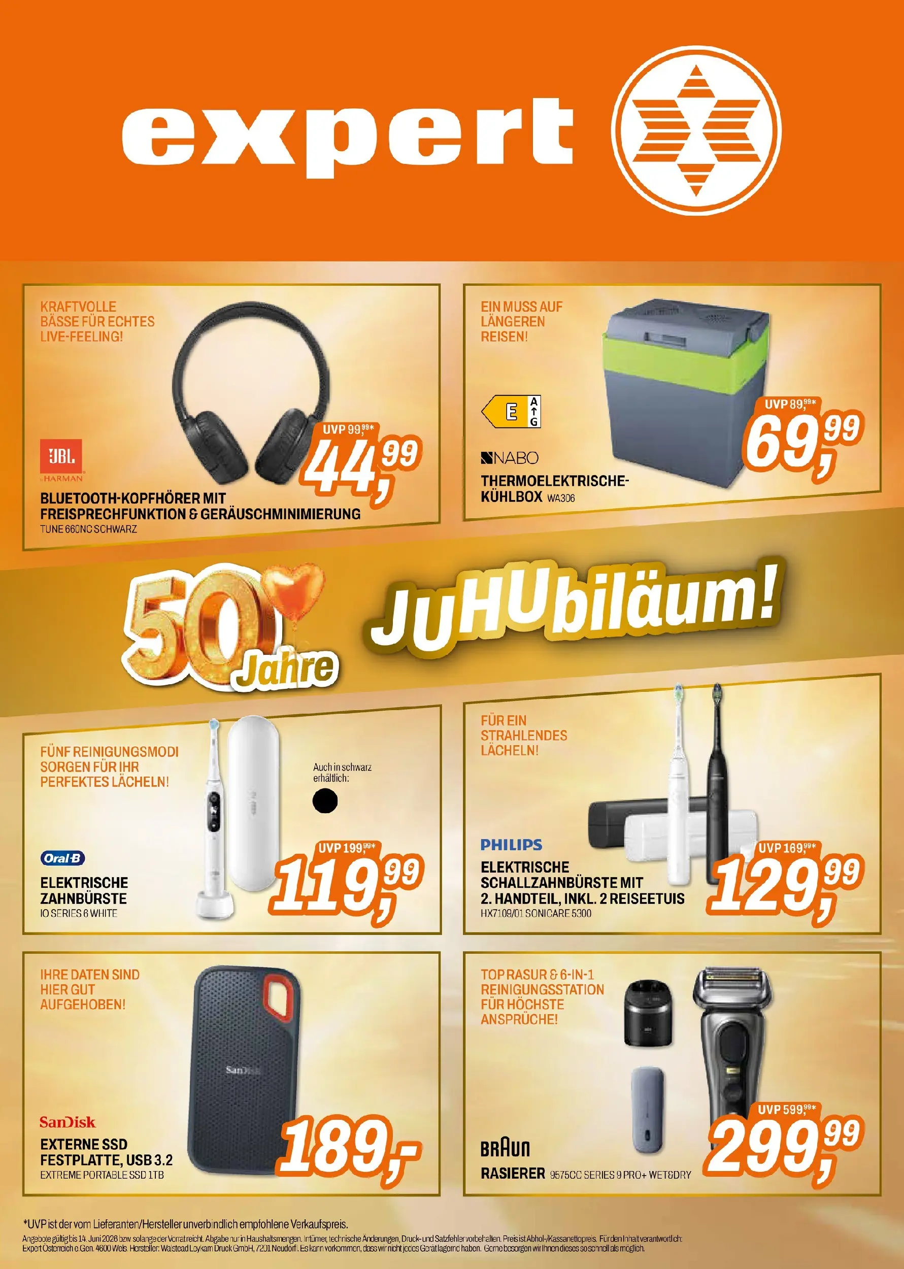 Expert - Expert-Shopfully - Flugblatt Juni von 24.05.2026 - Aktuelle Angebote | Seite: 14 | Produkte: USB, Rasierer, Zahnbürste