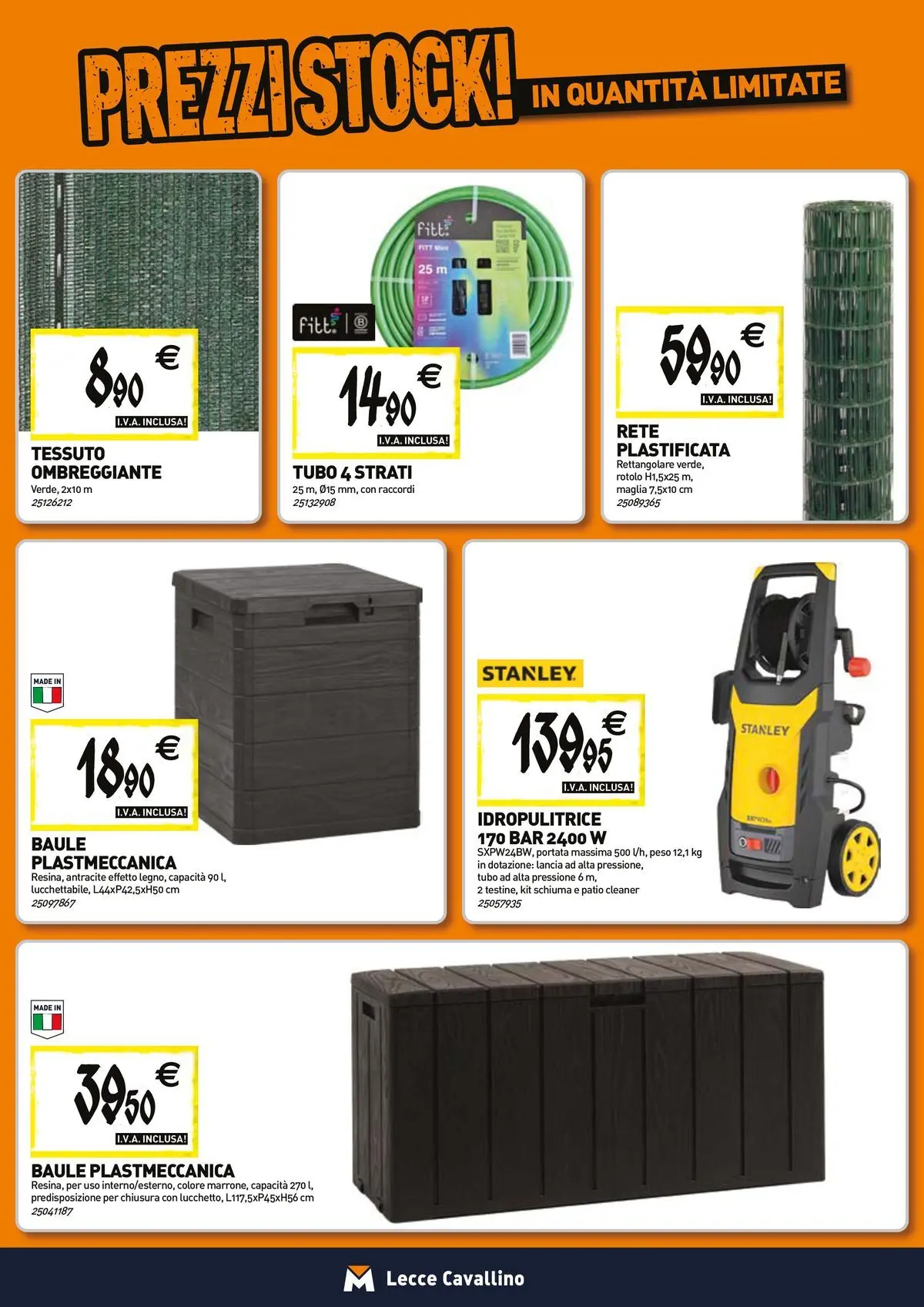 Nuovo TECNOMAT - Straordinari prezzi stock! dal 27/05/2026 > offerte anteprima 🛍️ | Pagina: 17 | Prodotti: Tubo, Idropulitrice, Baule