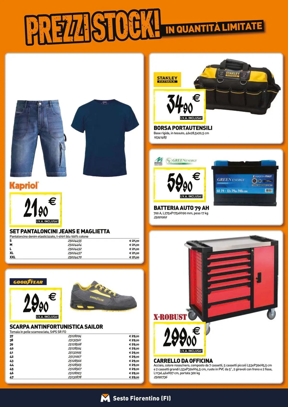 Nuovo TECNOMAT - Straordinari prezzi stock! dal 27/05/2026 > offerte anteprima 🛍️ | Pagina: 19 | Prodotti: Pantaloncini, Jeans, Carrello, Batteria
