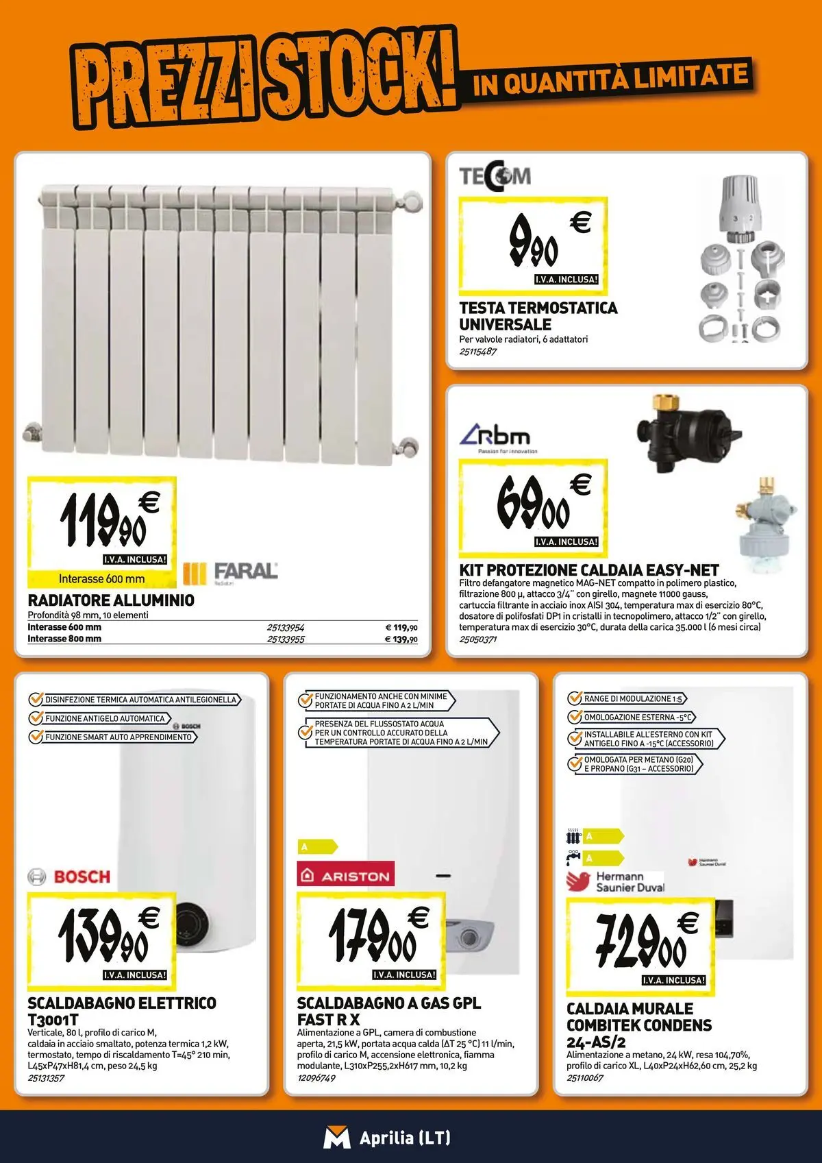 Nuovo TECNOMAT - Straordinari prezzi stock! dal 27/05/2026 > offerte anteprima 🛍️ | Pagina: 6 | Prodotti: Scaldabagno, Caldaia, Acqua, Alluminio