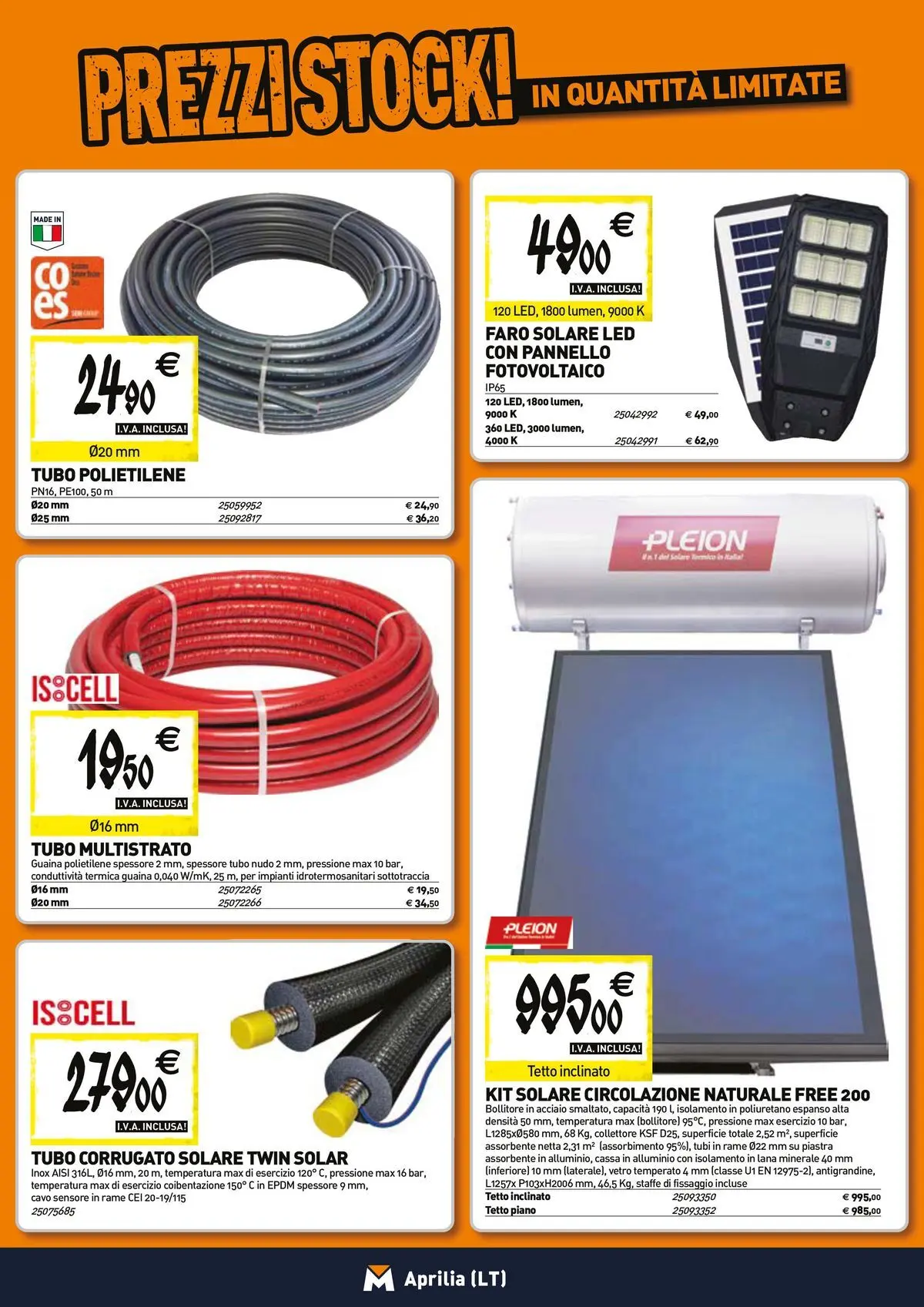 Nuovo TECNOMAT - Straordinari prezzi stock! dal 27/05/2026 > offerte anteprima 🛍️ | Pagina: 8 | Prodotti: Tubo, Cavo, Alluminio, Bollitore