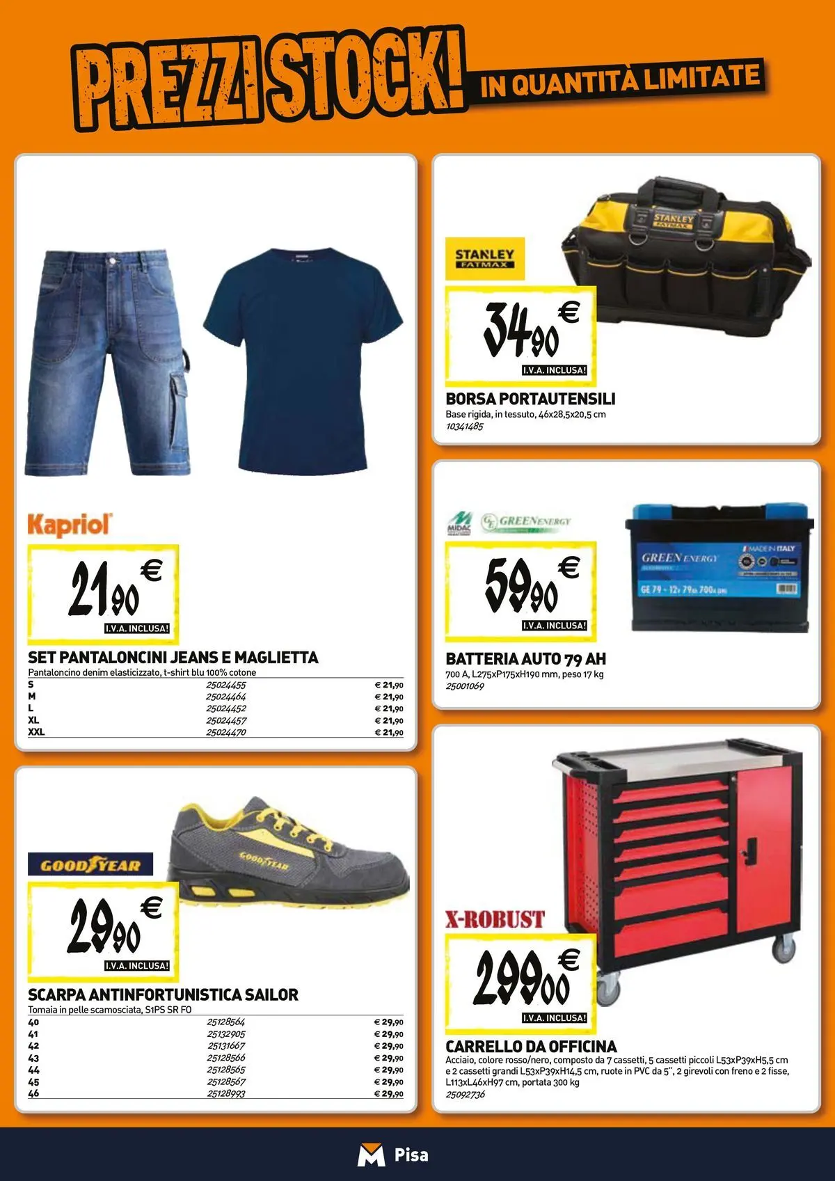 Nuovo TECNOMAT - Straordinari prezzi stock! dal 27/05/2026 > offerte anteprima 🛍️ | Pagina: 19 | Prodotti: Pantaloncini, Jeans, Maglietta, Batteria