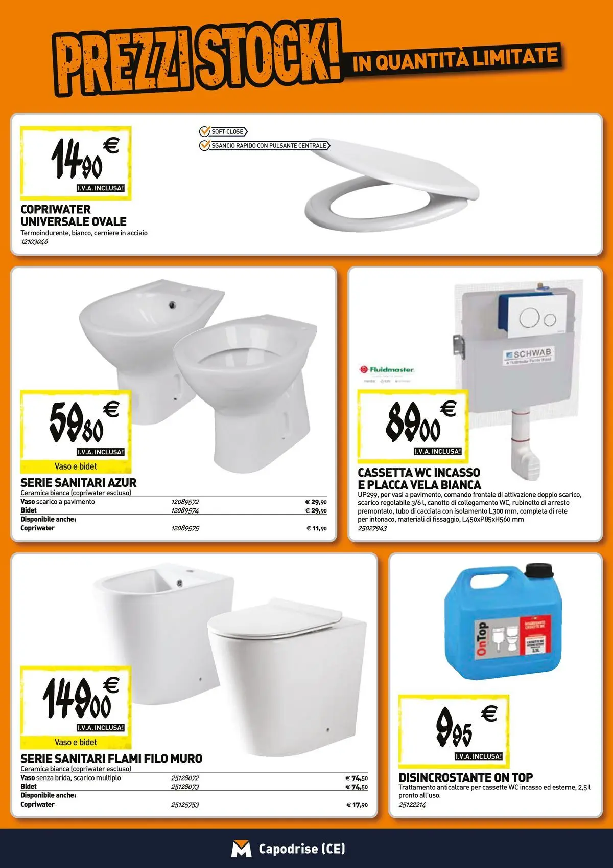 Nuovo TECNOMAT - Straordinari prezzi stock! dal 27/05/2026 > offerte anteprima 🛍️ | Pagina: 4 | Prodotti: Pavimento, Top, WC, Vaso