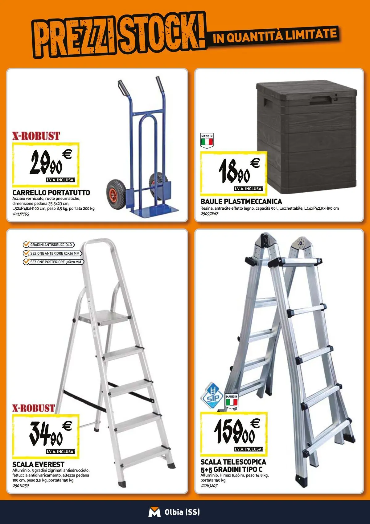 Nuovo TECNOMAT - Straordinari prezzi stock! dal 27/05/2026 > offerte anteprima 🛍️ | Pagina: 14 | Prodotti: Carrello, Scala, Baule