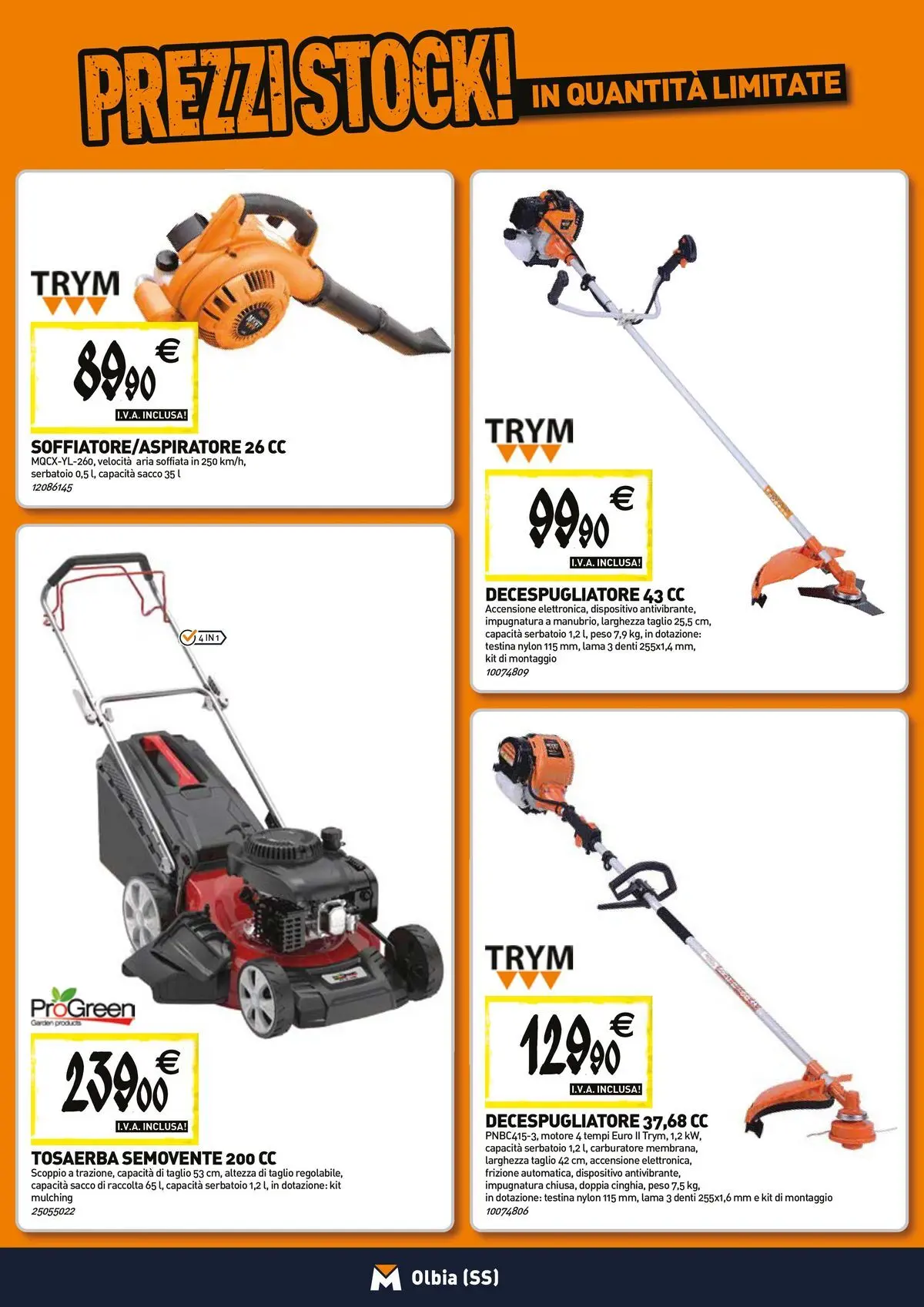 Nuovo TECNOMAT - Straordinari prezzi stock! dal 27/05/2026 > offerte anteprima 🛍️ | Pagina: 17 | Prodotti: Decespugliatore