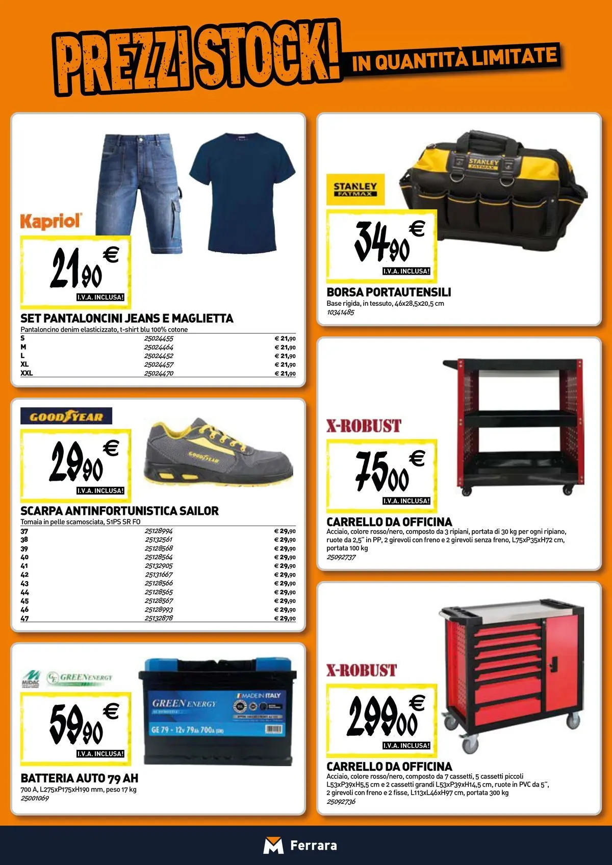 Nuovo TECNOMAT - Straordinari prezzi stock! dal 27/05/2026 > offerte anteprima 🛍️ | Pagina: 19 | Prodotti: Pantaloncini, Jeans, Carrello, Batteria