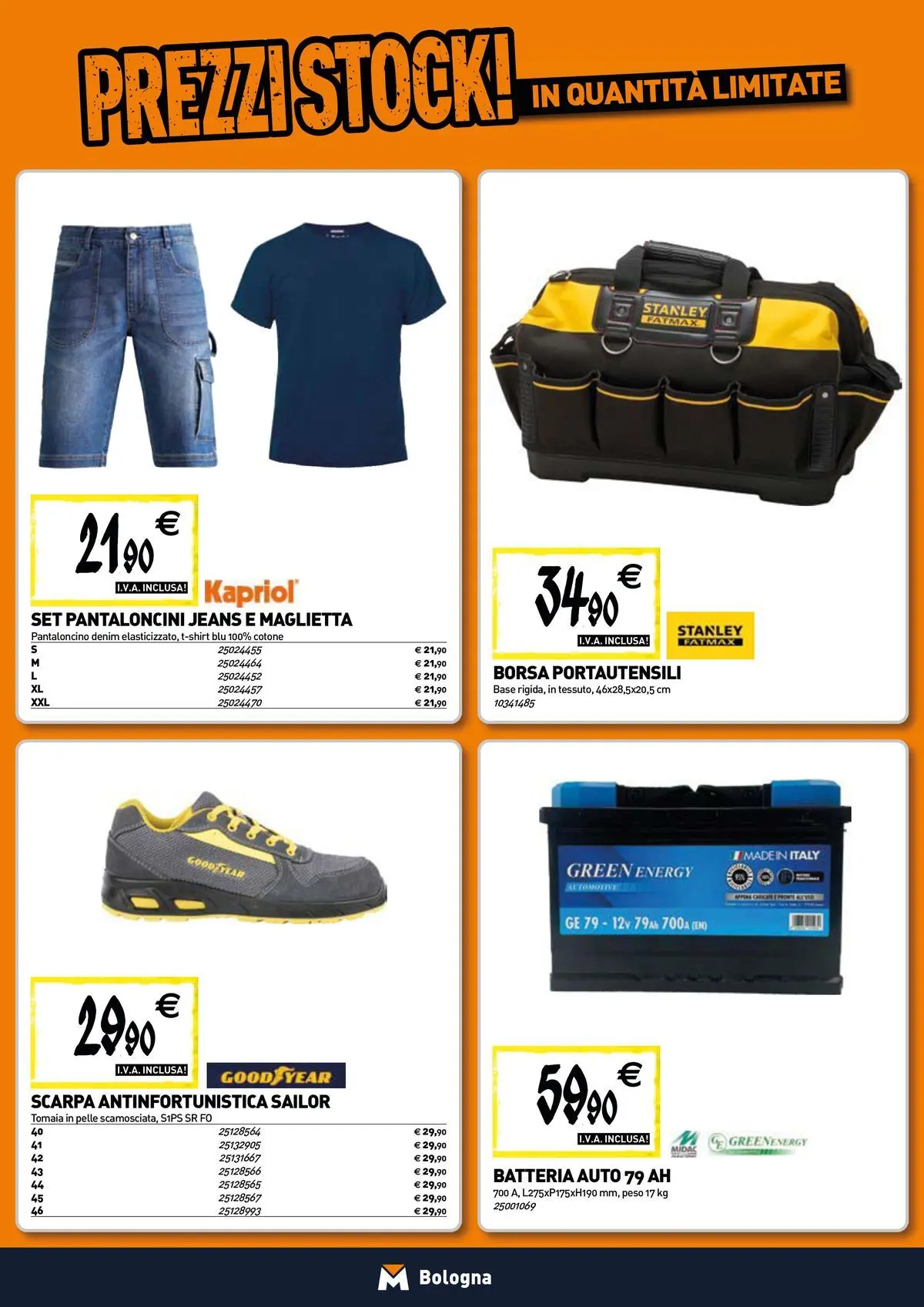 Nuovo TECNOMAT - Straordinari prezzi stock! dal 27/05/2026 > offerte anteprima 🛍️ | Pagina: 19 | Prodotti: Pantaloncini, Maglietta, Borsa, Batteria