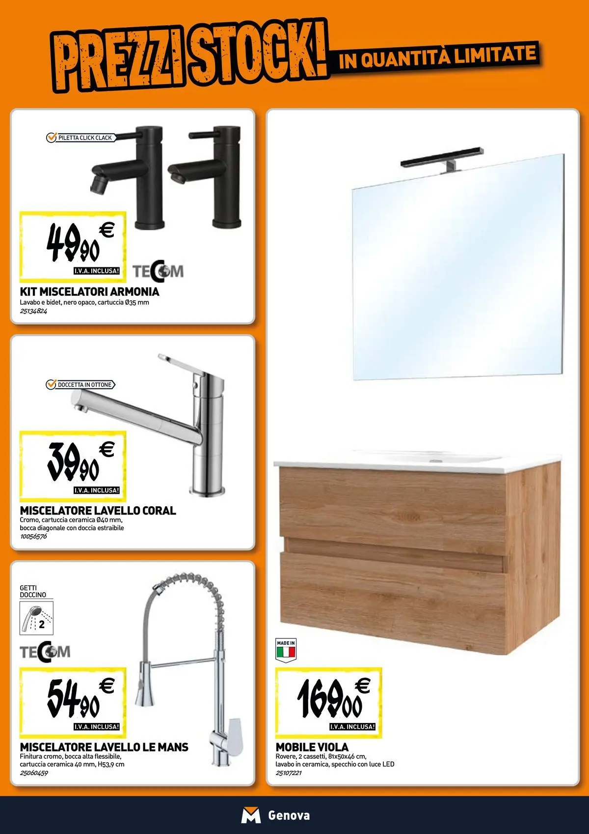 Nuovo TECNOMAT - Straordinari prezzi stock! dal 27/05/2026 > offerte anteprima 🛍️ | Pagina: 5 | Prodotti: Mobile, Lavello, Miscelatore, Specchio