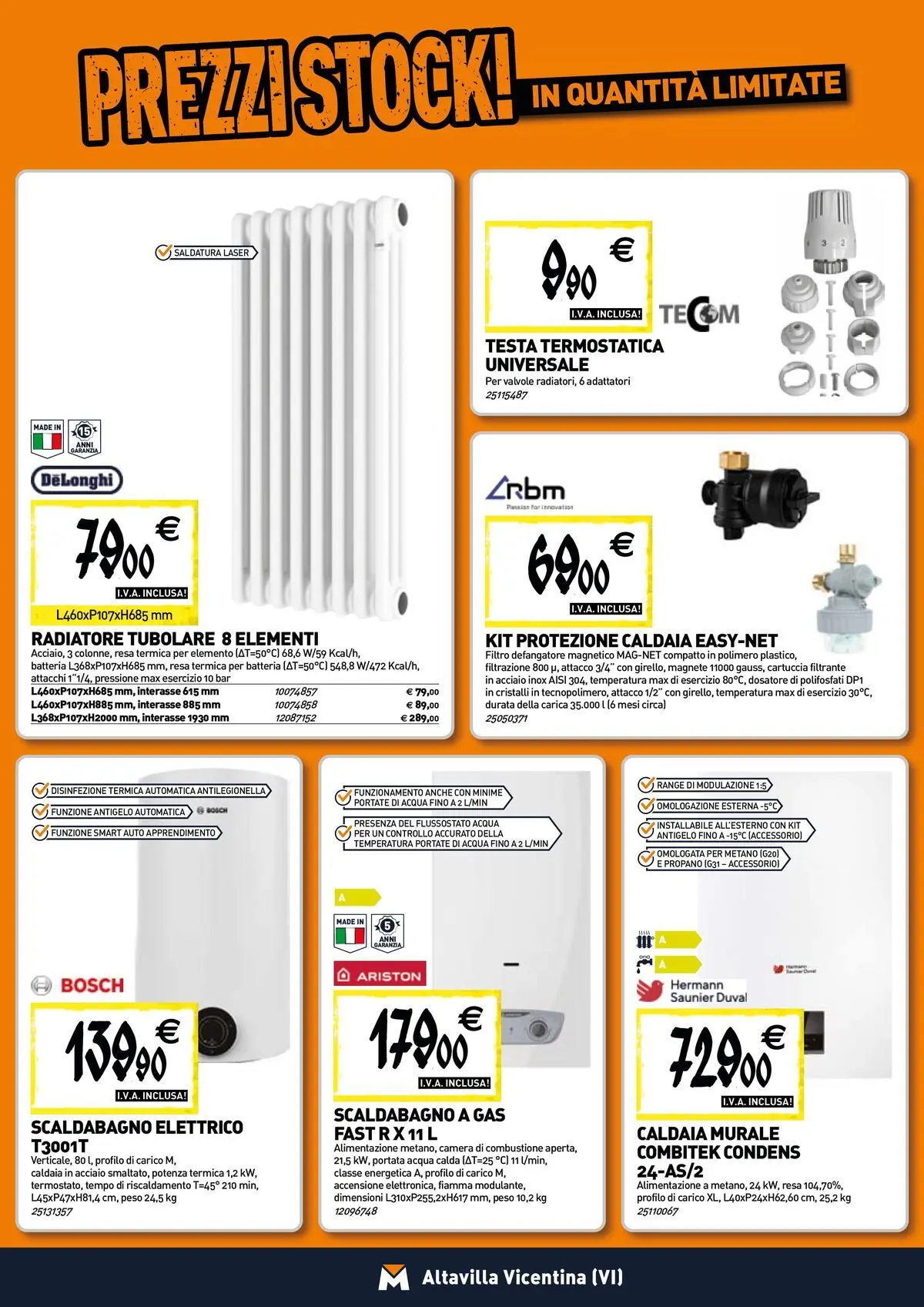 Nuovo TECNOMAT - Straordinari prezzi stock! dal 27/05/2026 > offerte anteprima 🛍️ | Pagina: 6 | Prodotti: Scaldabagno, Caldaia, Acqua, Batteria