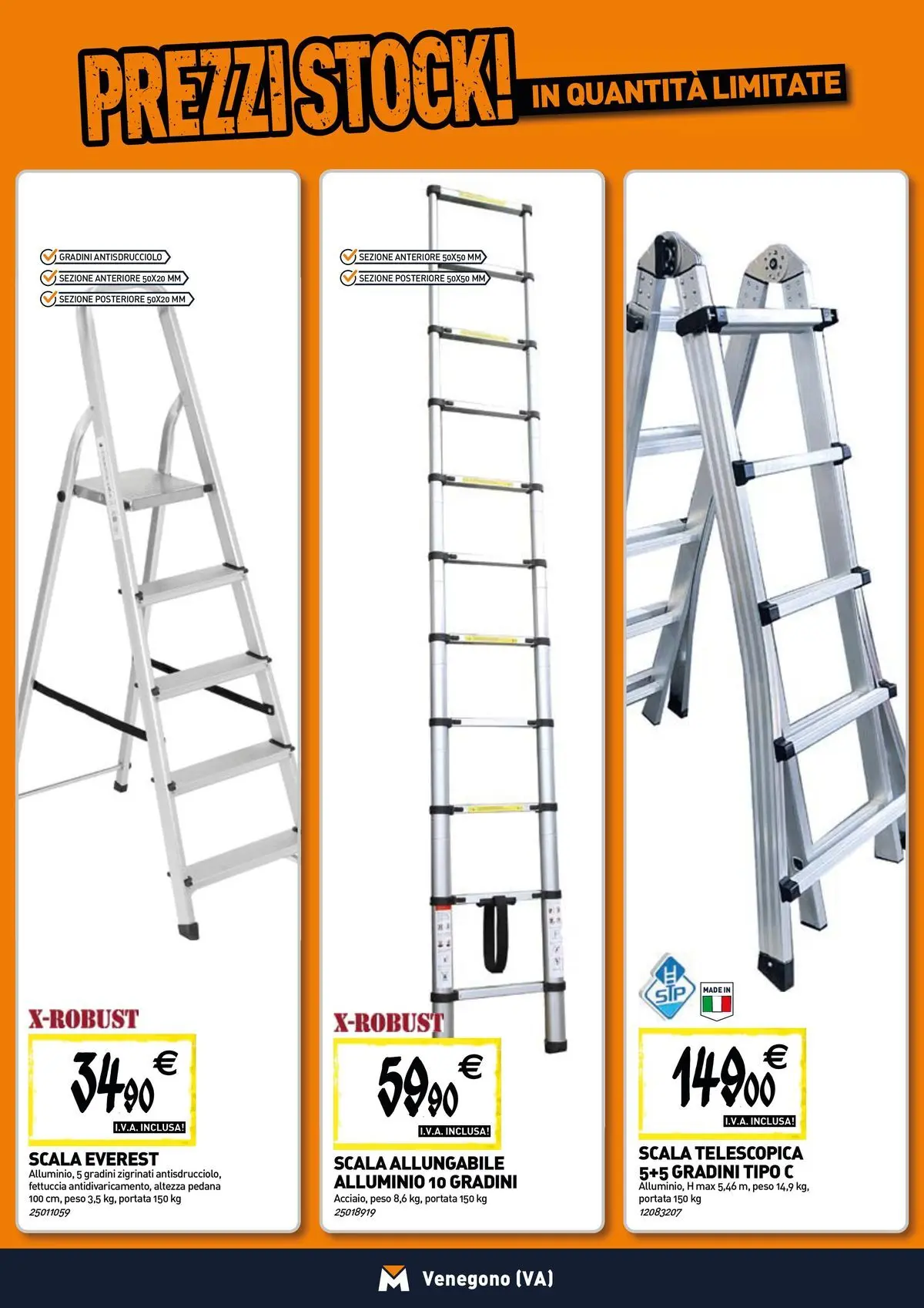 Nuovo TECNOMAT - Straordinari prezzi stock! dal 27/05/2026 > offerte anteprima 🛍️ | Pagina: 15 | Prodotti: Scala, Alluminio