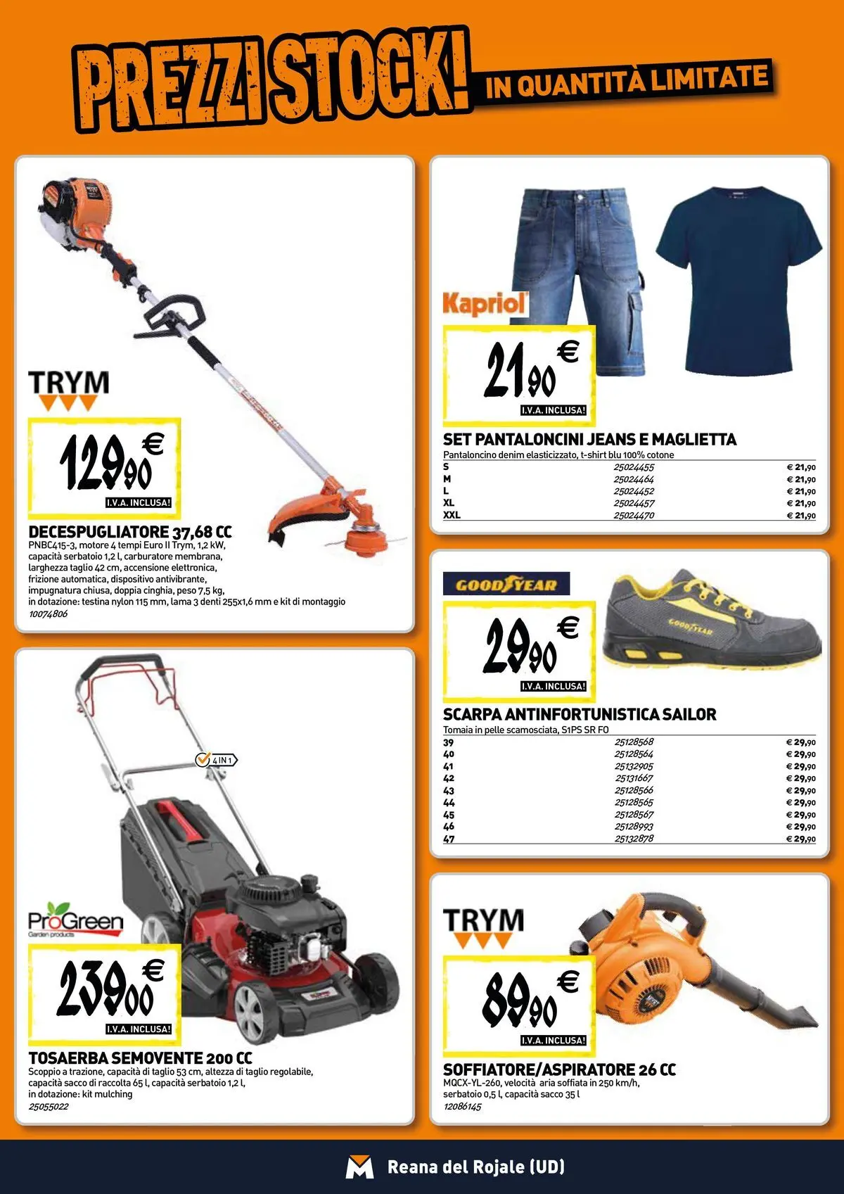 Nuovo TECNOMAT - Straordinari prezzi stock! dal 27/05/2026 > offerte anteprima 🛍️ | Pagina: 18 | Prodotti: Pantaloncini, Jeans, Maglietta, Decespugliatore