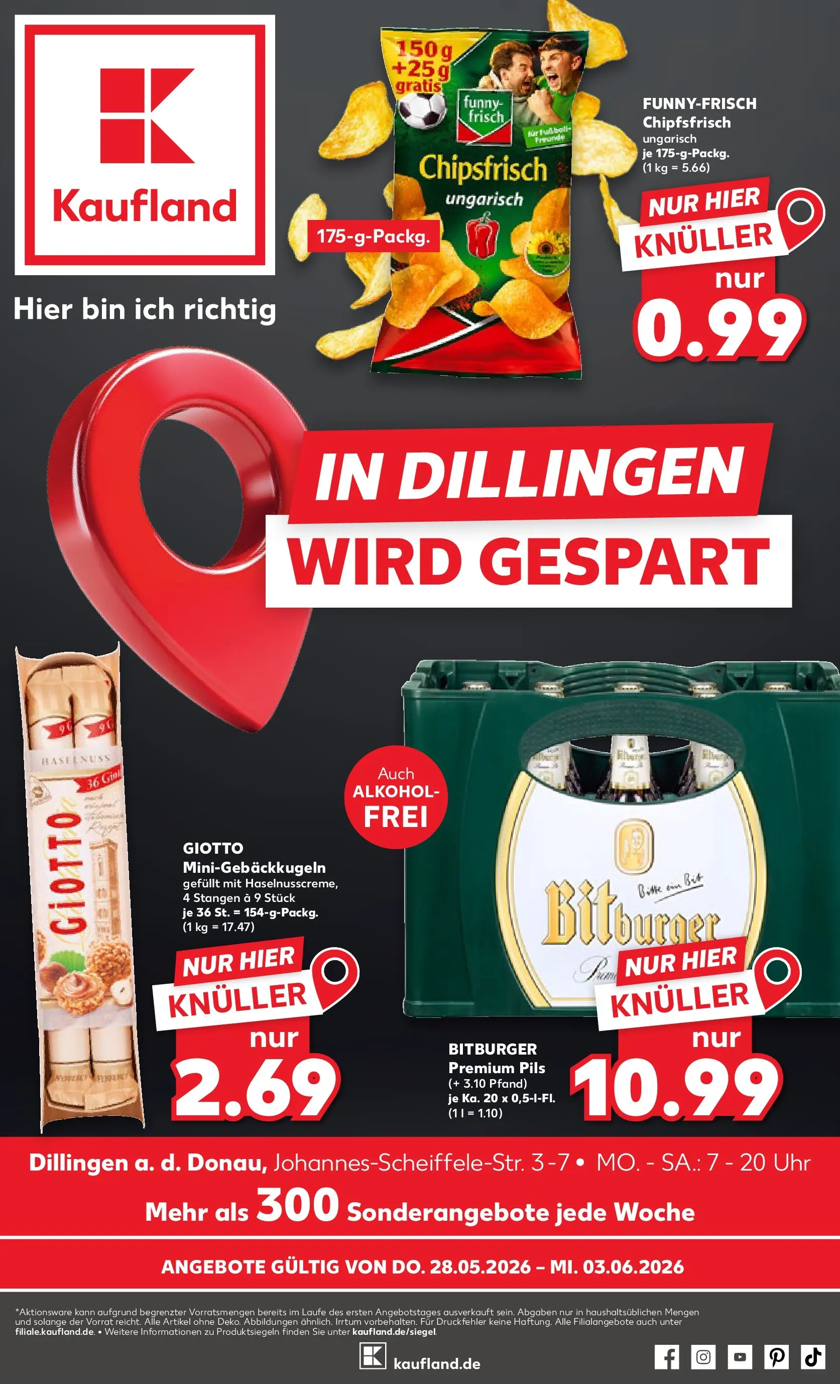 Prospekt Kaufland ab 26.05.2026 » Angebote Online zum Blättern | Seite: 6 | Produkte: Bitburger, Pils, Tür, Uhr
