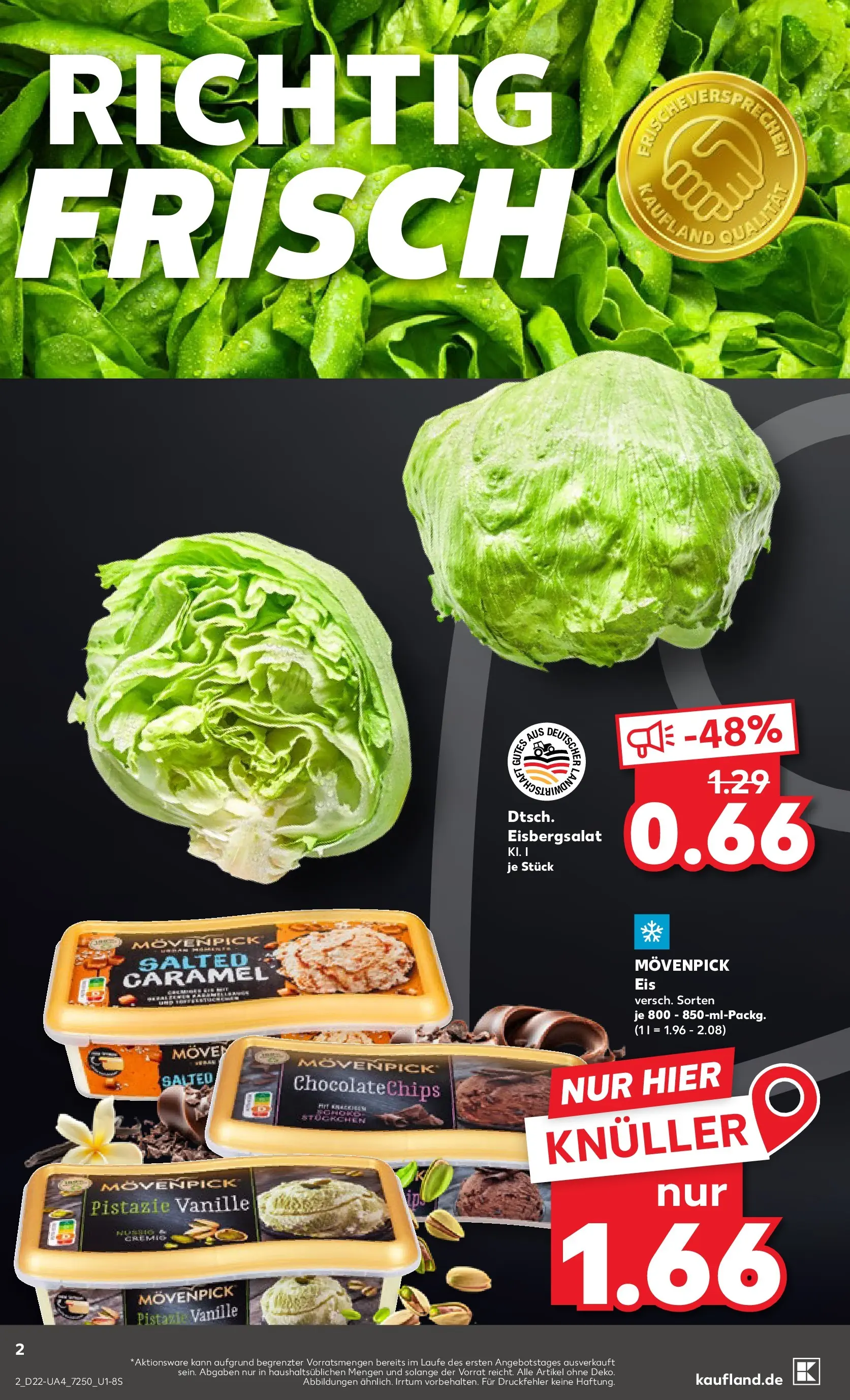 Prospekt Kaufland ab 26.05.2026 » Angebote Online zum Blättern | Seite: 7 | Produkte: Eisbergsalat, Movenpick eis, Eis