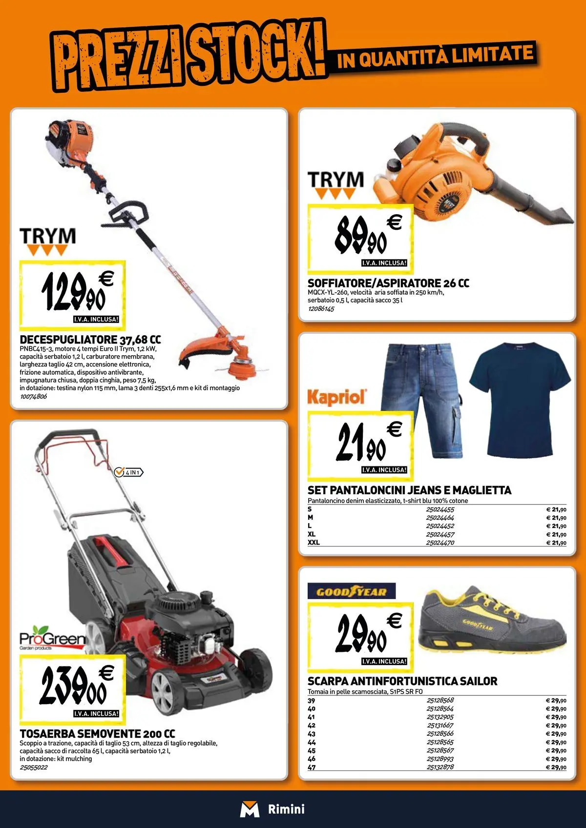 Nuovo TECNOMAT - Straordinari prezzi stock! dal 27/05/2026 > offerte anteprima 🛍️ | Pagina: 18 | Prodotti: Pantaloncini, Jeans, Maglietta, Decespugliatore