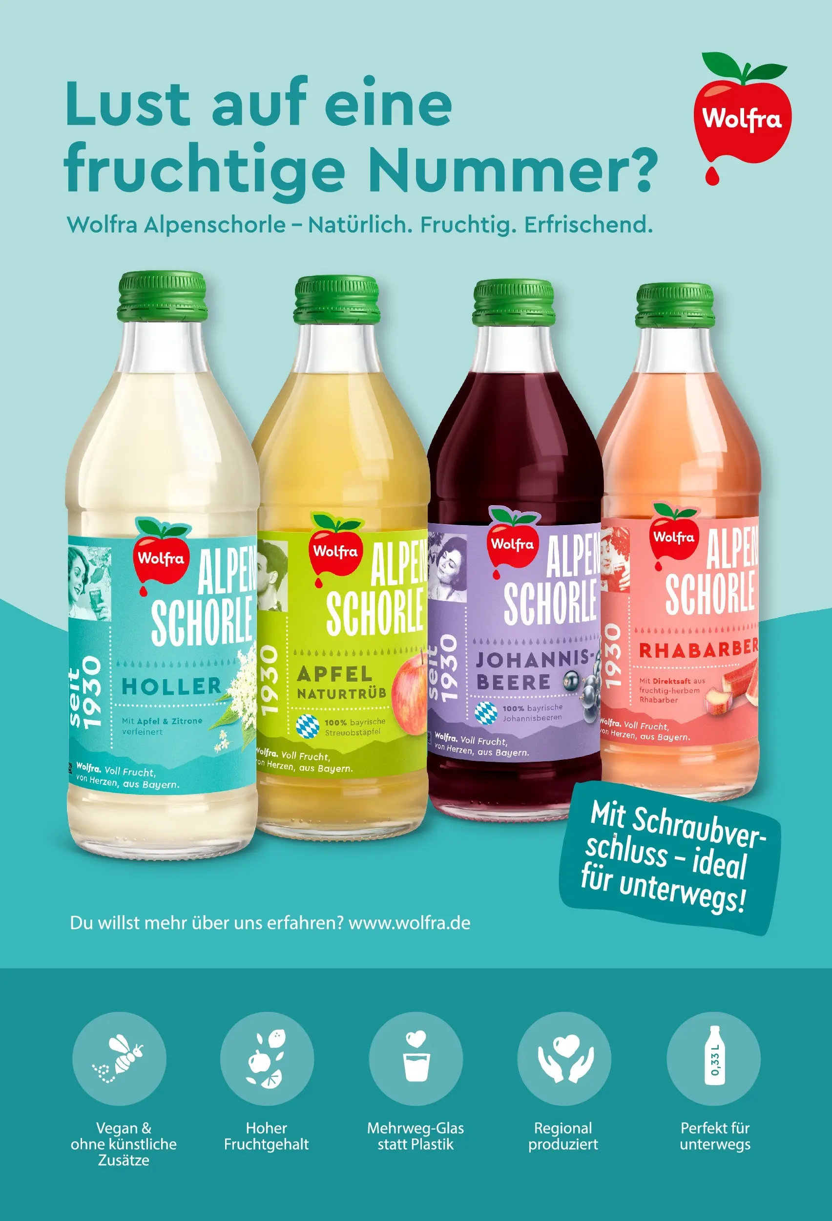 Angebote - Wolfra: Alpenschorle (ab 24.05.2026) zum Blättern | Seite: 1 | Produkte: Äpfel, Zitrone, Rhabarber