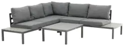 Loungegarnitur Odense ca. 239x239 cm Schwarz