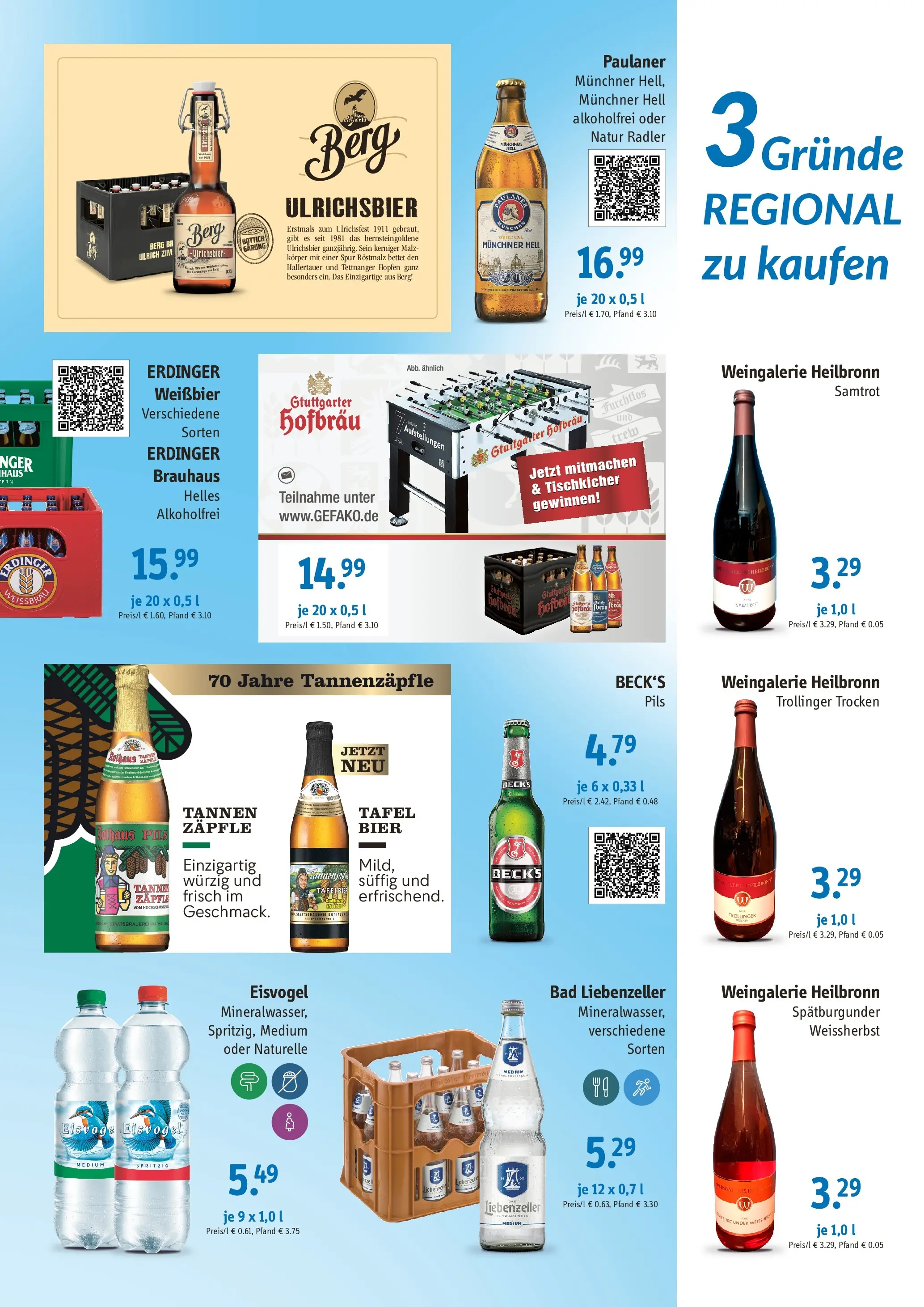 Angebote - Getränke Kusche: Angebote (ab 23.05.2026) zum Blättern | Seite: 3 | Produkte: Erdinger, Bad, Radler, Paulaner