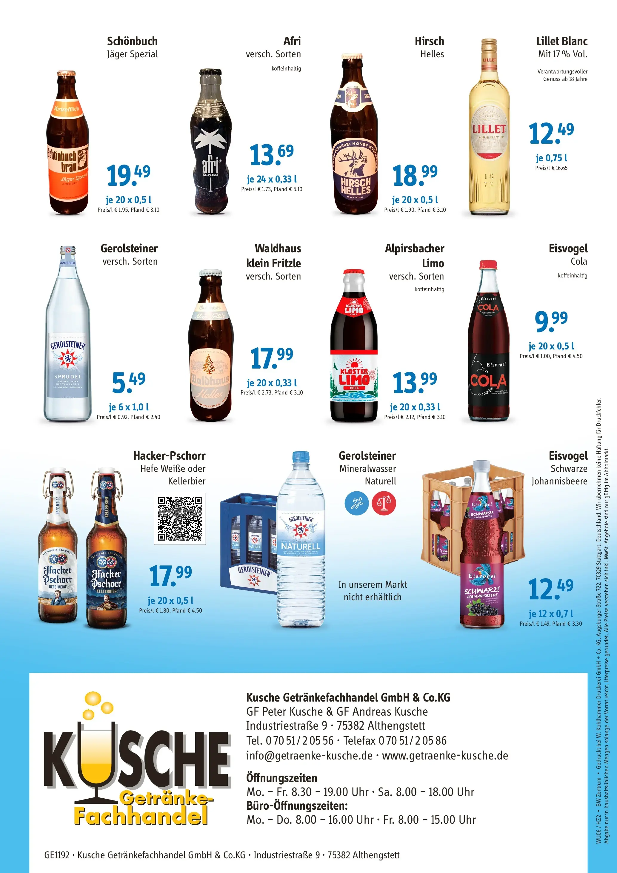Angebote - Getränke Kusche: Angebote (ab 06.06.2026) zum Blättern | Seite: 2 | Produkte: Cola, Lillet, Uhr, Gerolsteiner