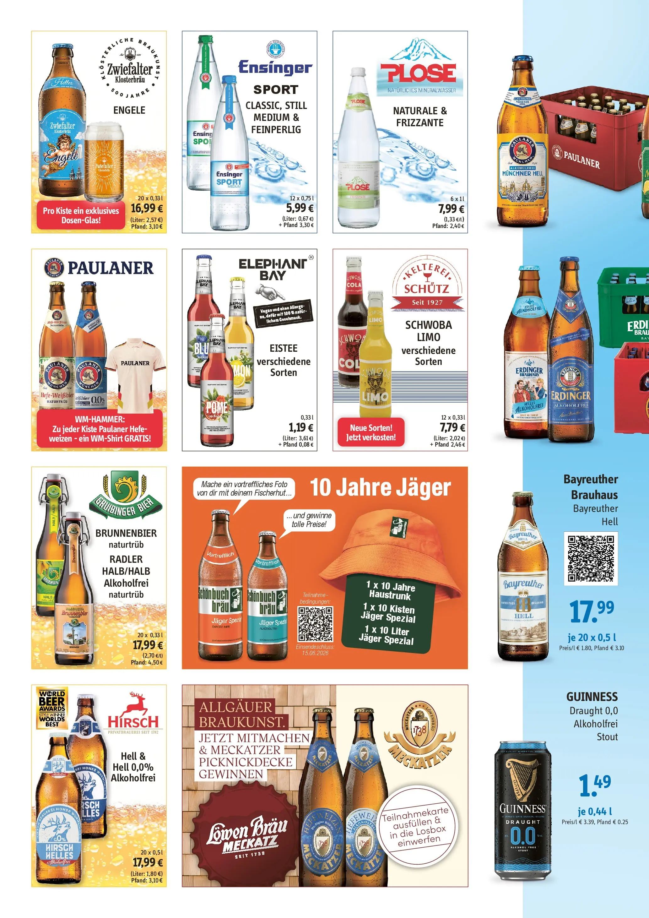 Angebote - Getränke Apfelbach: Angebote (ab 24.05.2026) zum Blättern | Seite: 2 | Produkte: Bayreuther hell, Cola, Bier, Radler