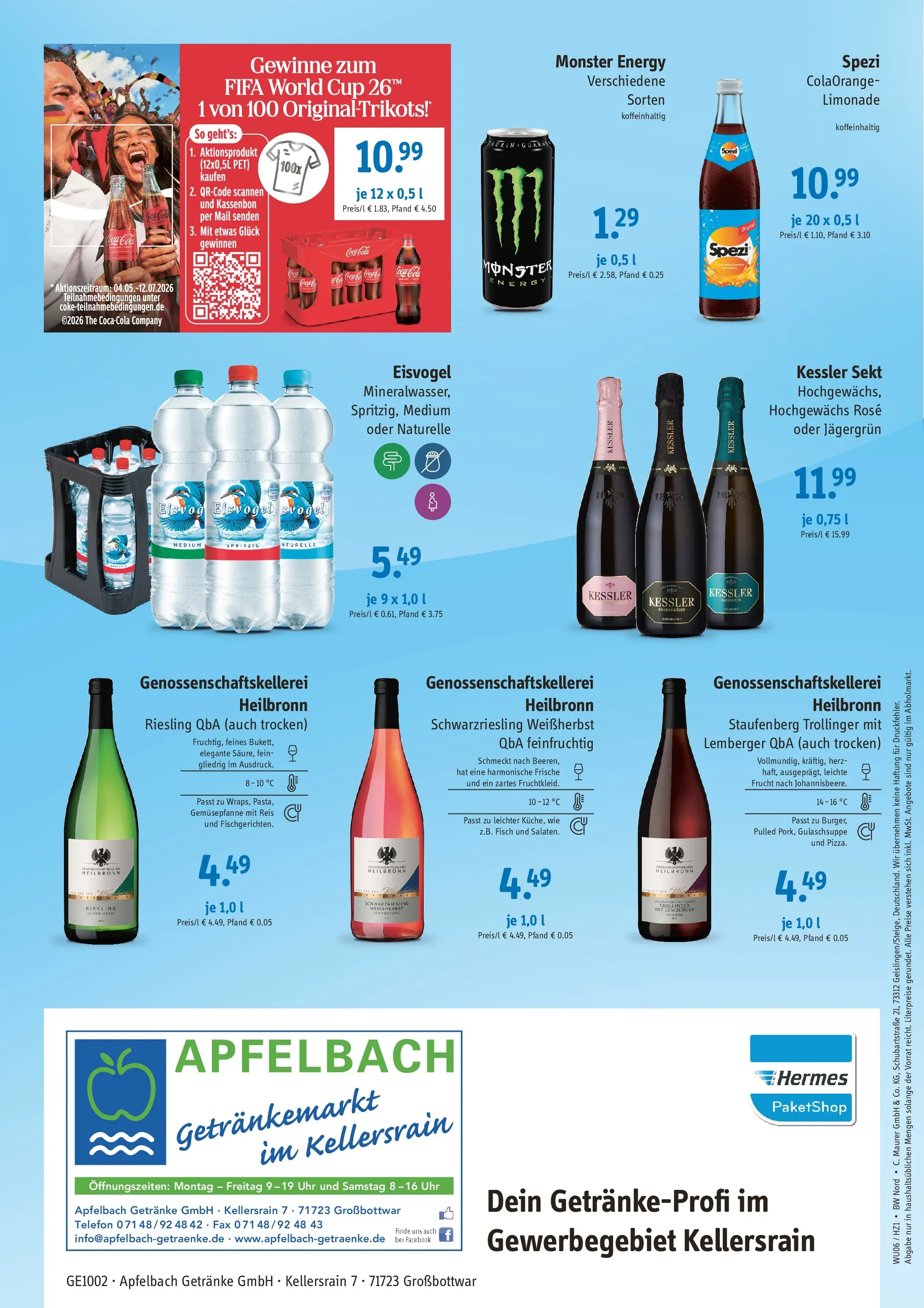 Angebote - Getränke Apfelbach: Angebote (ab 24.05.2026) zum Blättern | Seite: 4 | Produkte: Cola, Sekt, Telefon, Uhr