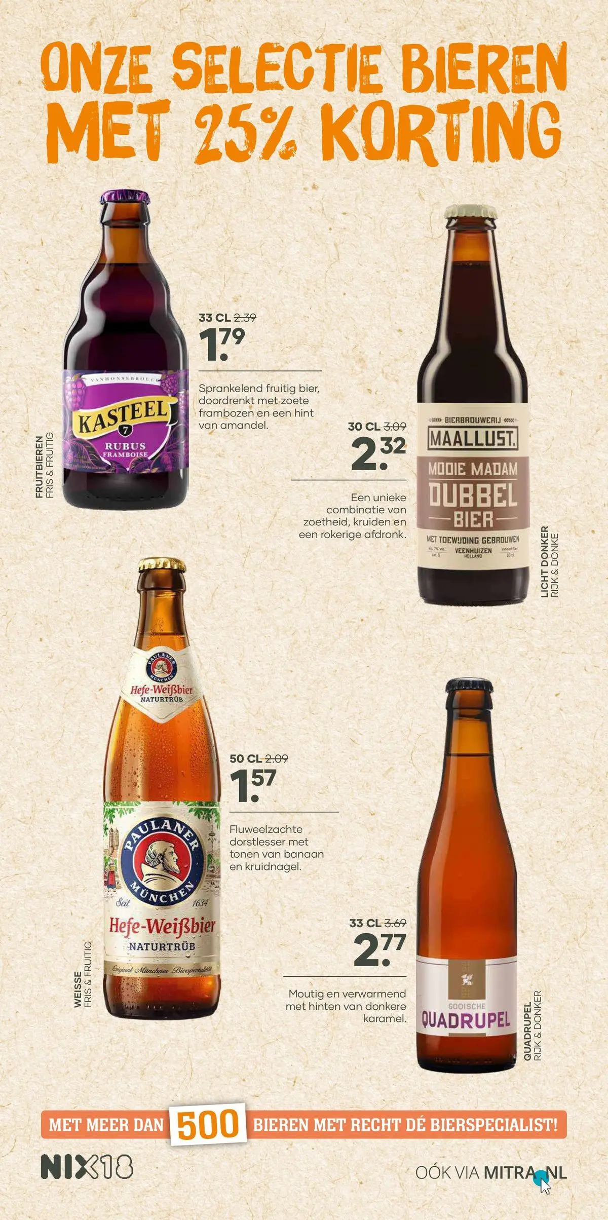 Mitra folder vanaf 24-05-2026 || NIEUWE | Pagina: 12 | Producten: Bier, Kruidnagel, Banaan, Frambozen