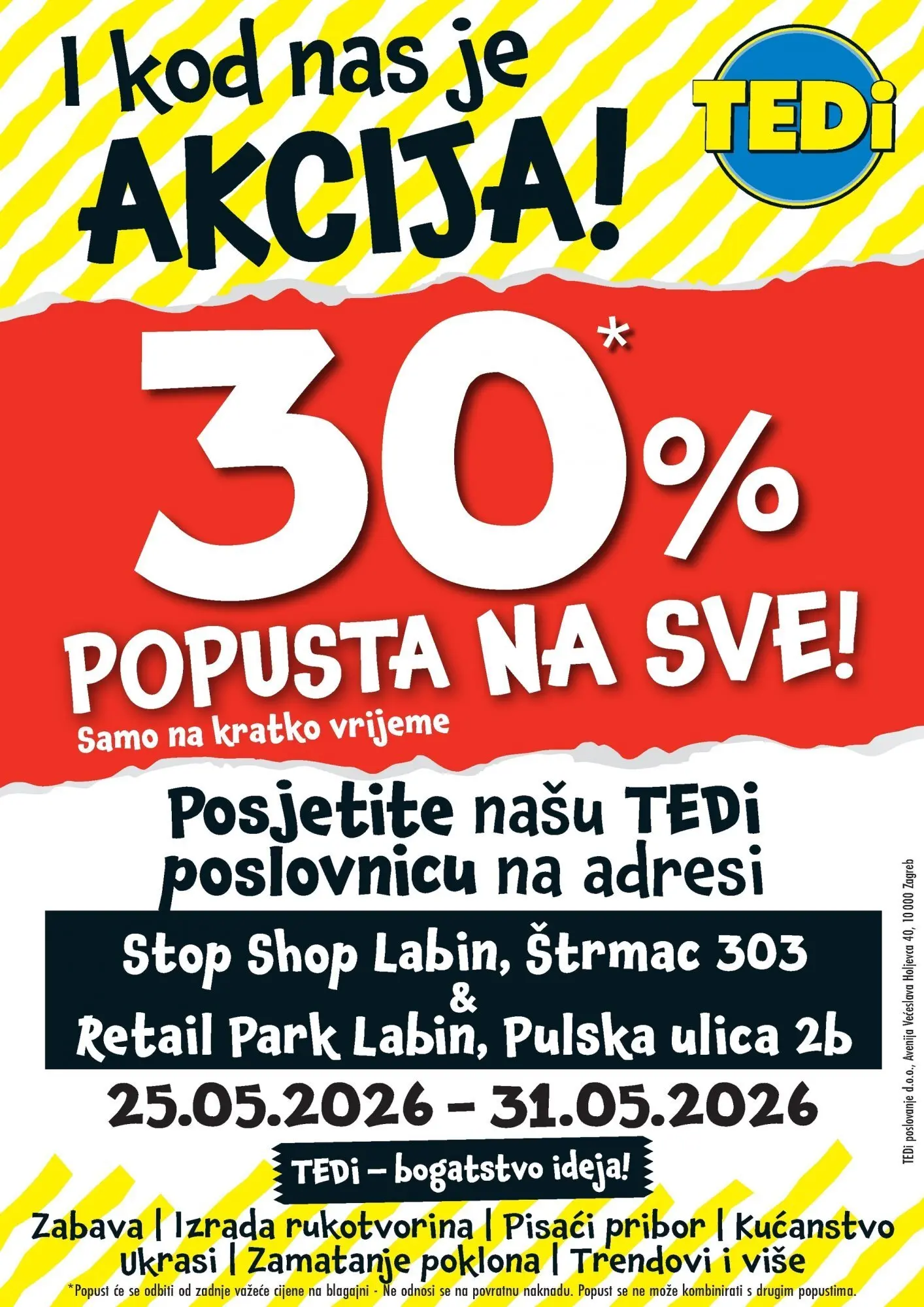 TEDi - TEDi katalog do 31.05.2026 novi od 24.05.2026 na listanje > letak digitalni | Stranica: 1