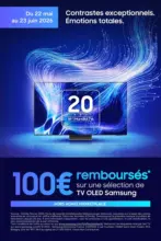 Group Digital 100&euro; rembours&eacute;s sur une s&eacute;lection de TV OLED Samsung - au 23.06.2026
