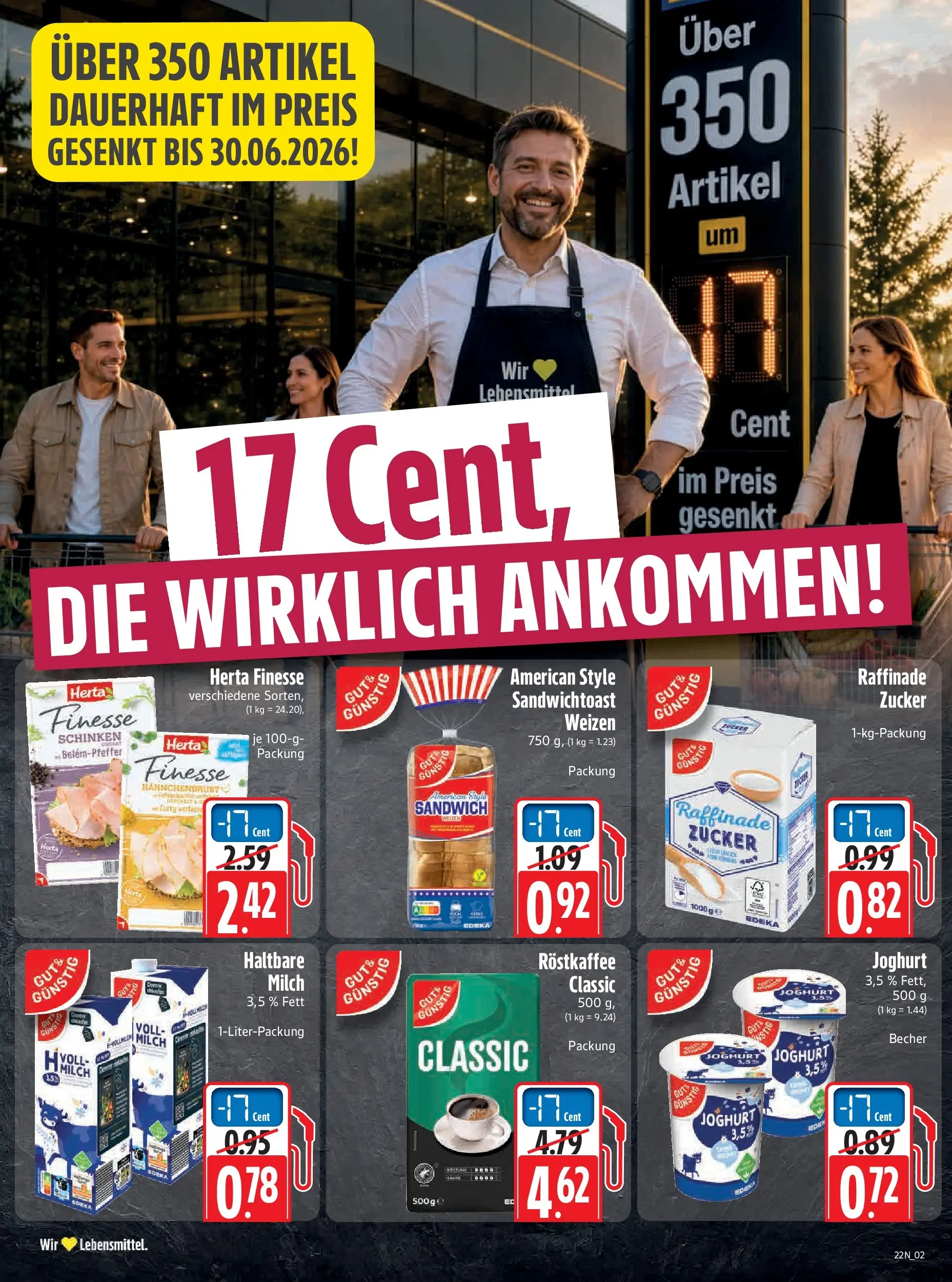 Angebote - Edeka Hahner: Wochenangebote (ab 24.05.2026) zum Blättern | Seite: 4 | Produkte: Milch, Joghurt, Zucker, Hahnchenbrust
