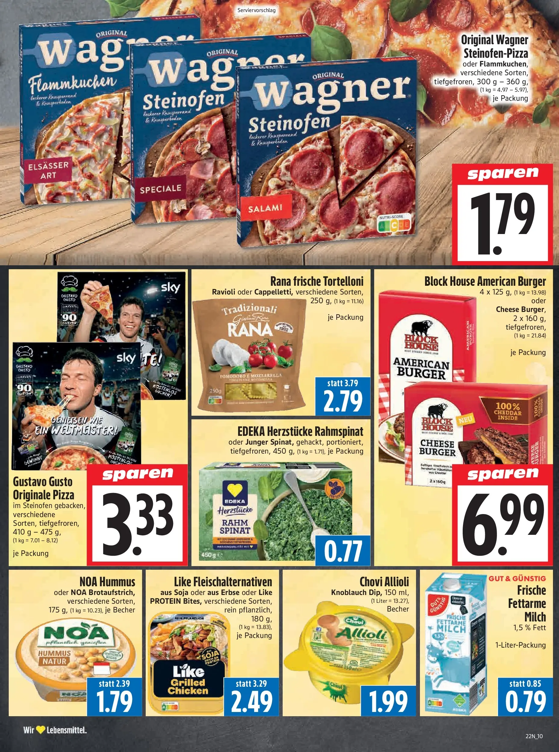 Angebote - Edeka Hahner: Wochenangebote (ab 24.05.2026) zum Blättern | Seite: 12 | Produkte: Burger, Knoblauch, Erbse, Pizza