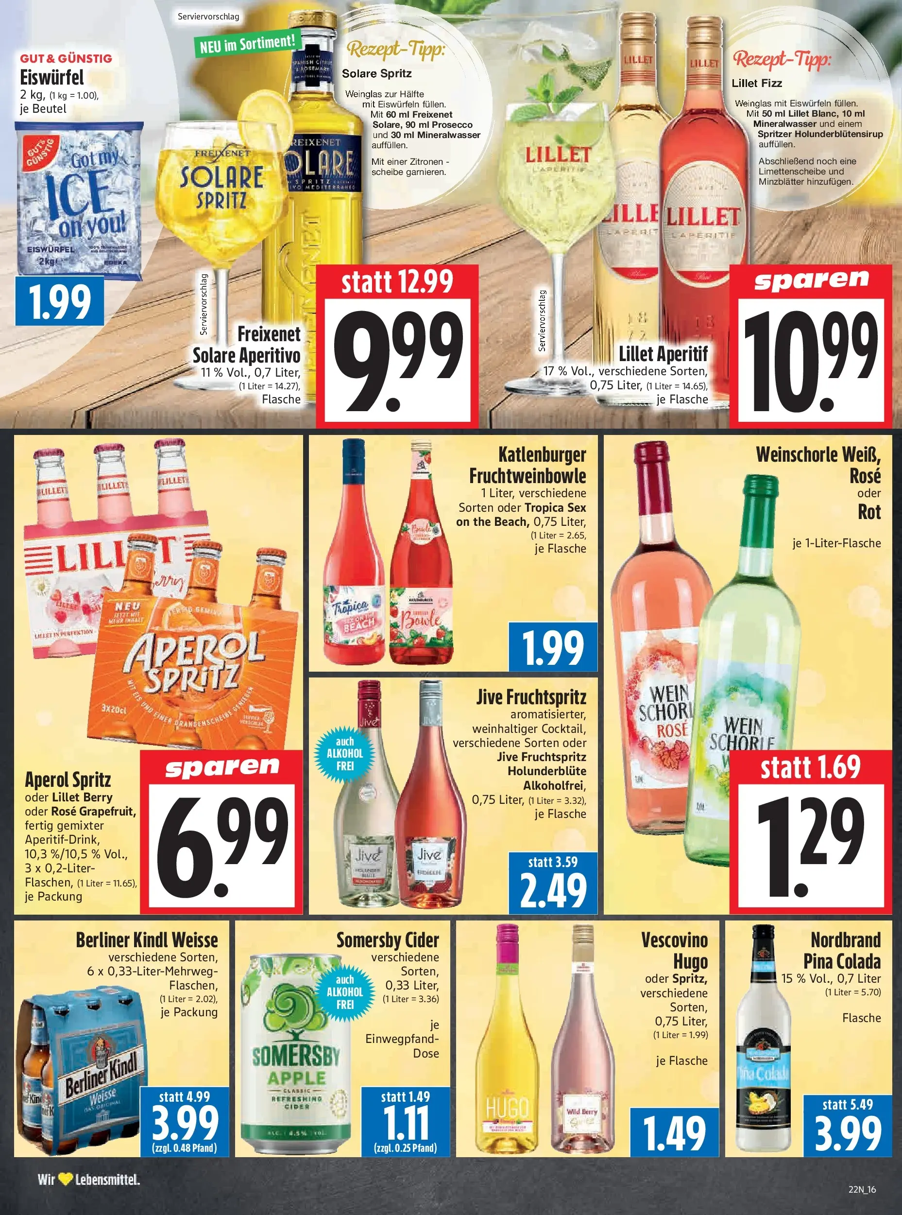Angebote - Edeka Hahner: Wochenangebote (ab 24.05.2026) zum Blättern | Seite: 18 | Produkte: Berliner, Aperol, Wein, Eis