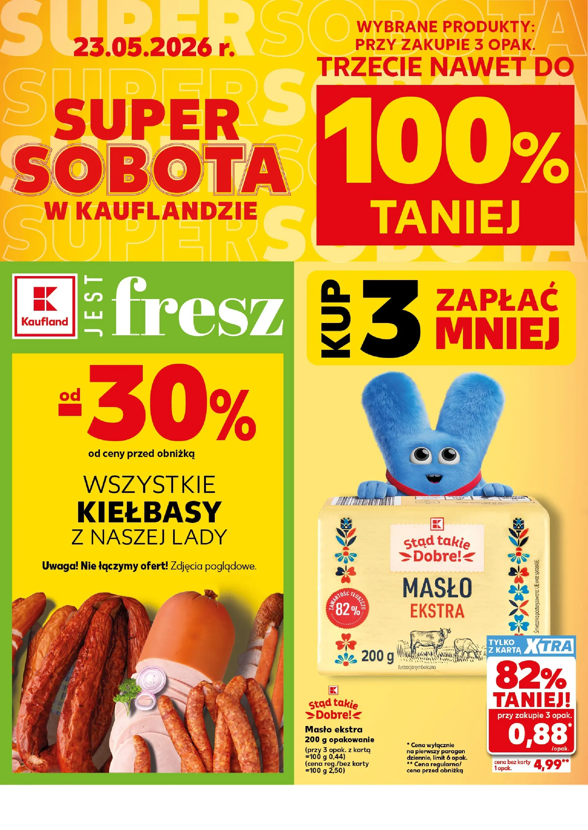 Kaufland gazetka - Super Sobota od 23.05.2026 - od jutra PDF | Strona: 2 | Produkty: Karta, Masło