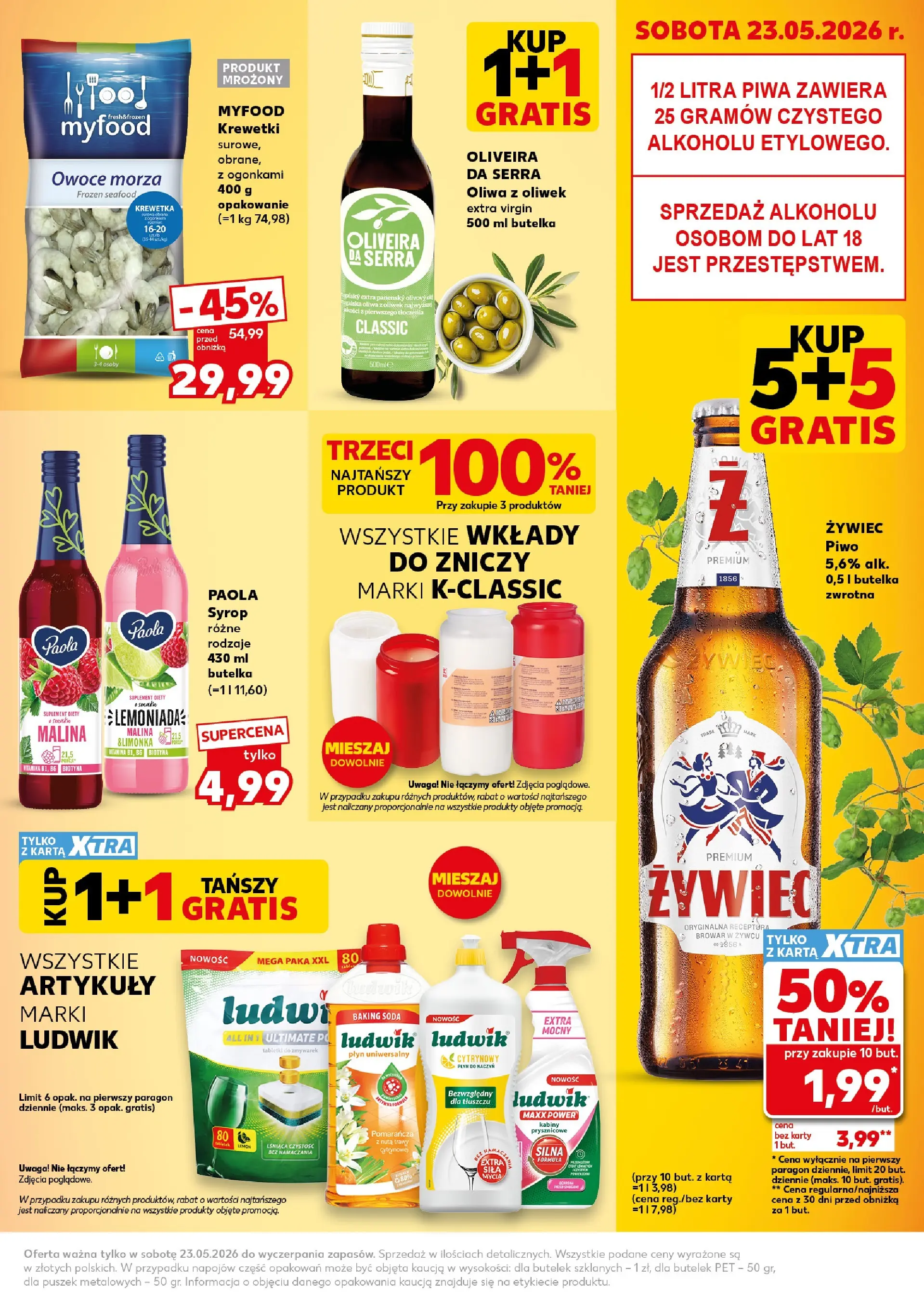 Kaufland gazetka - Super Sobota od 23.05.2026 - od jutra PDF | Strona: 3 | Produkty: Karta, Piwo, Owoce, Owoce morza