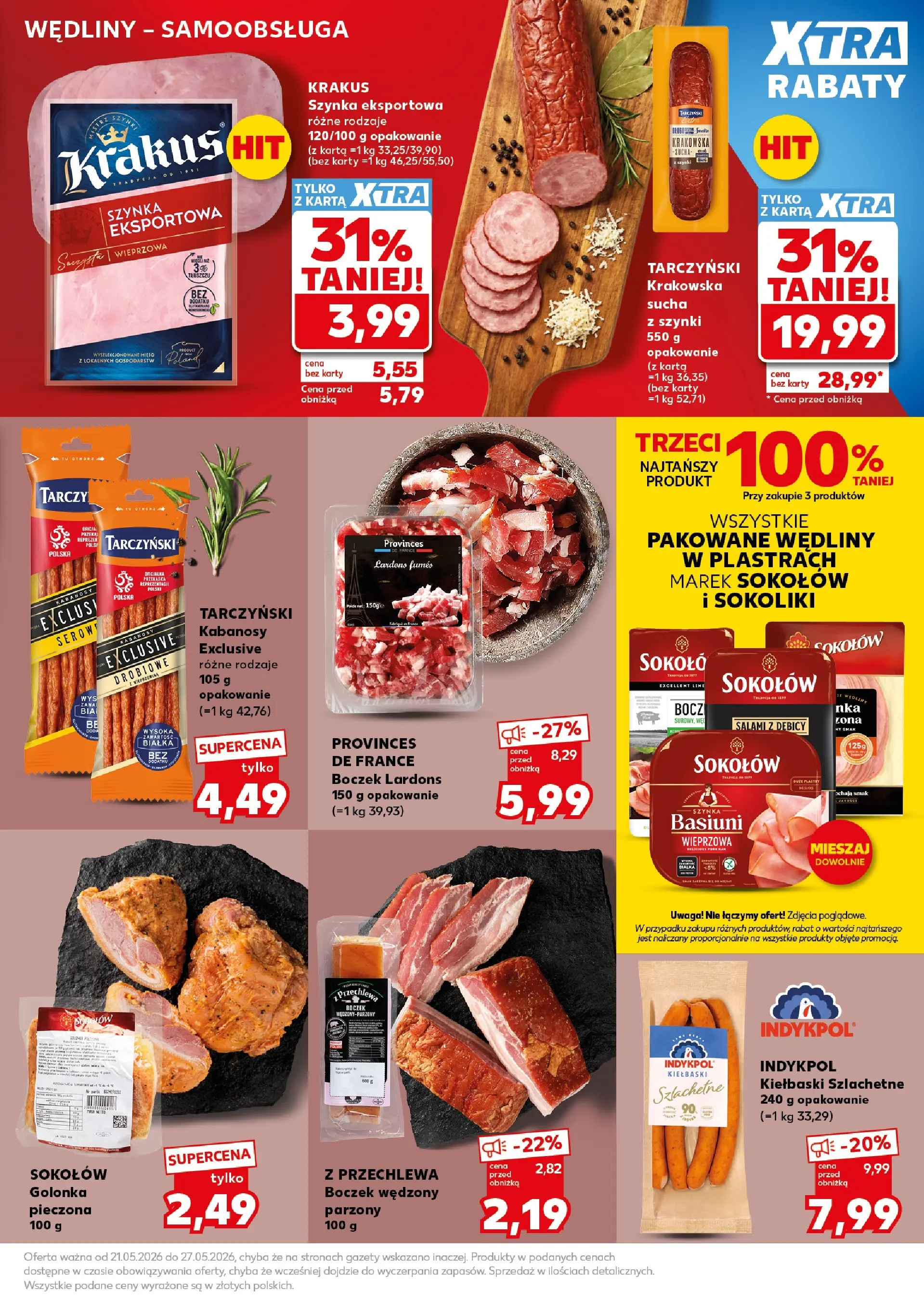 Kaufland gazetka - Super Sobota od 23.05.2026 - od jutra PDF | Strona: 19 | Produkty: Karta, Mięso, Szynka, Boczek