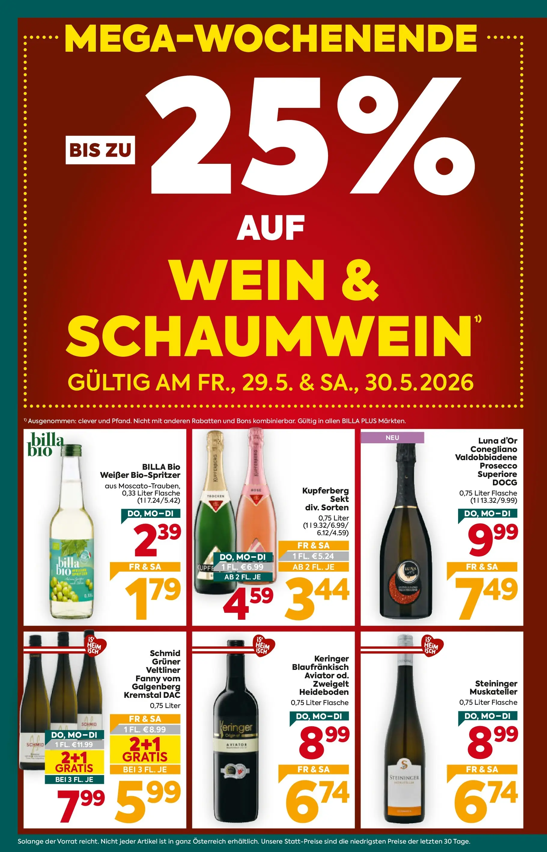 Billa Plus Flugblatt - Wien von 28.05.2026 - Aktuelle Angebote | Seite: 2 | Produkte: Wein