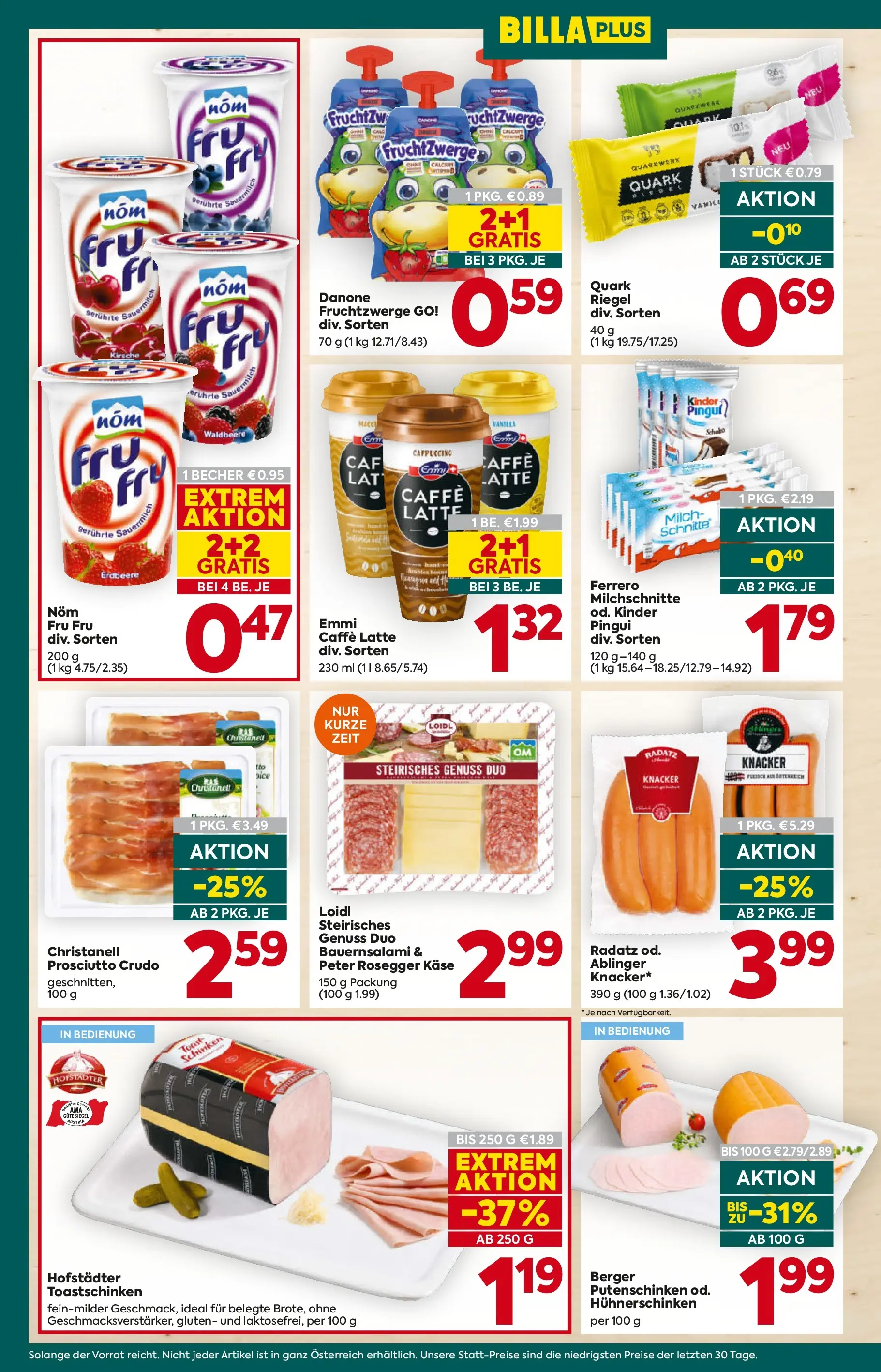 Billa Plus Flugblatt - Wien von 28.05.2026 - Aktuelle Angebote | Seite: 14 | Produkte: Milch, Käse, Schinken