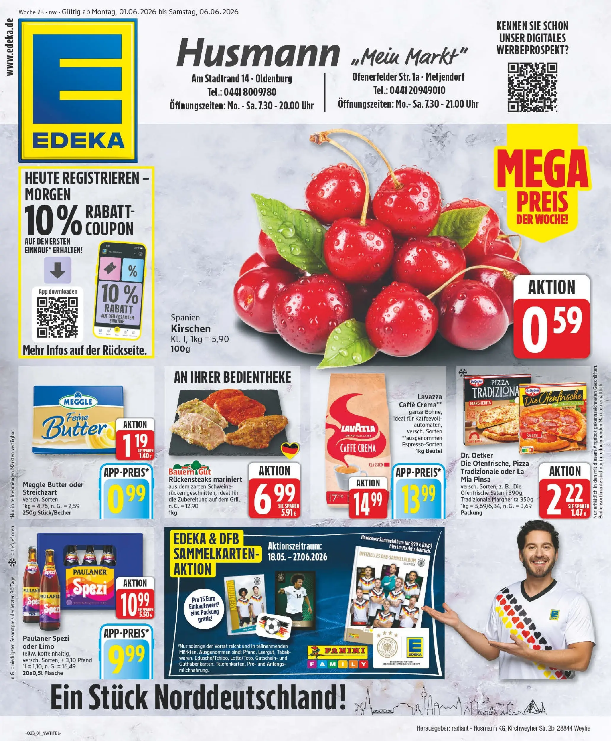 Edeka prospekt Oldenburg (ab 26.05.2026) » Angebote Online | Seite: 3 | Produkte: Ofenfrische, Steak, Meggle butter, Paulaner