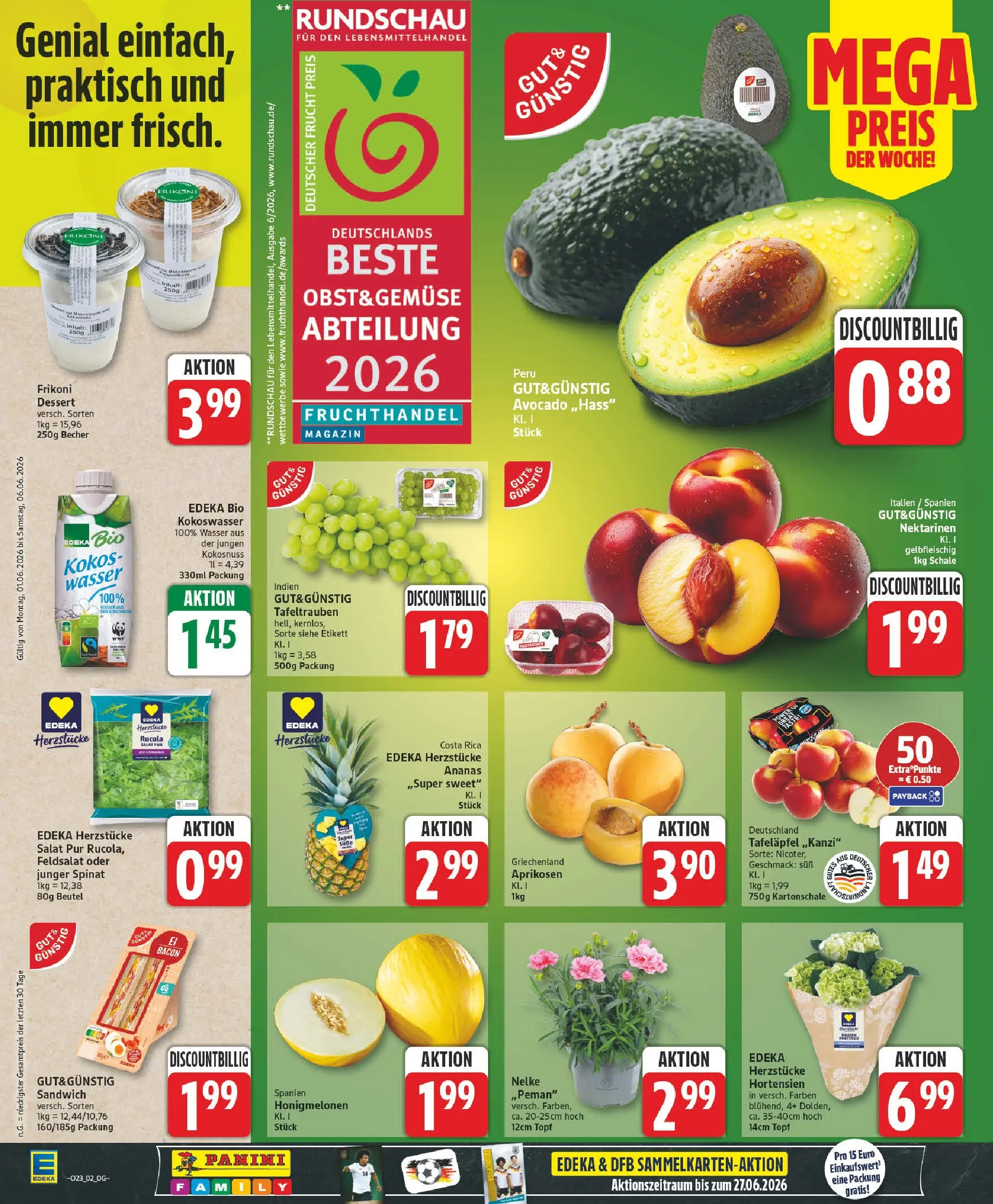 Edeka prospekt Oldenburg (ab 26.05.2026) » Angebote Online | Seite: 4 | Produkte: Nektarinen, Ananas, Wasser, Salat