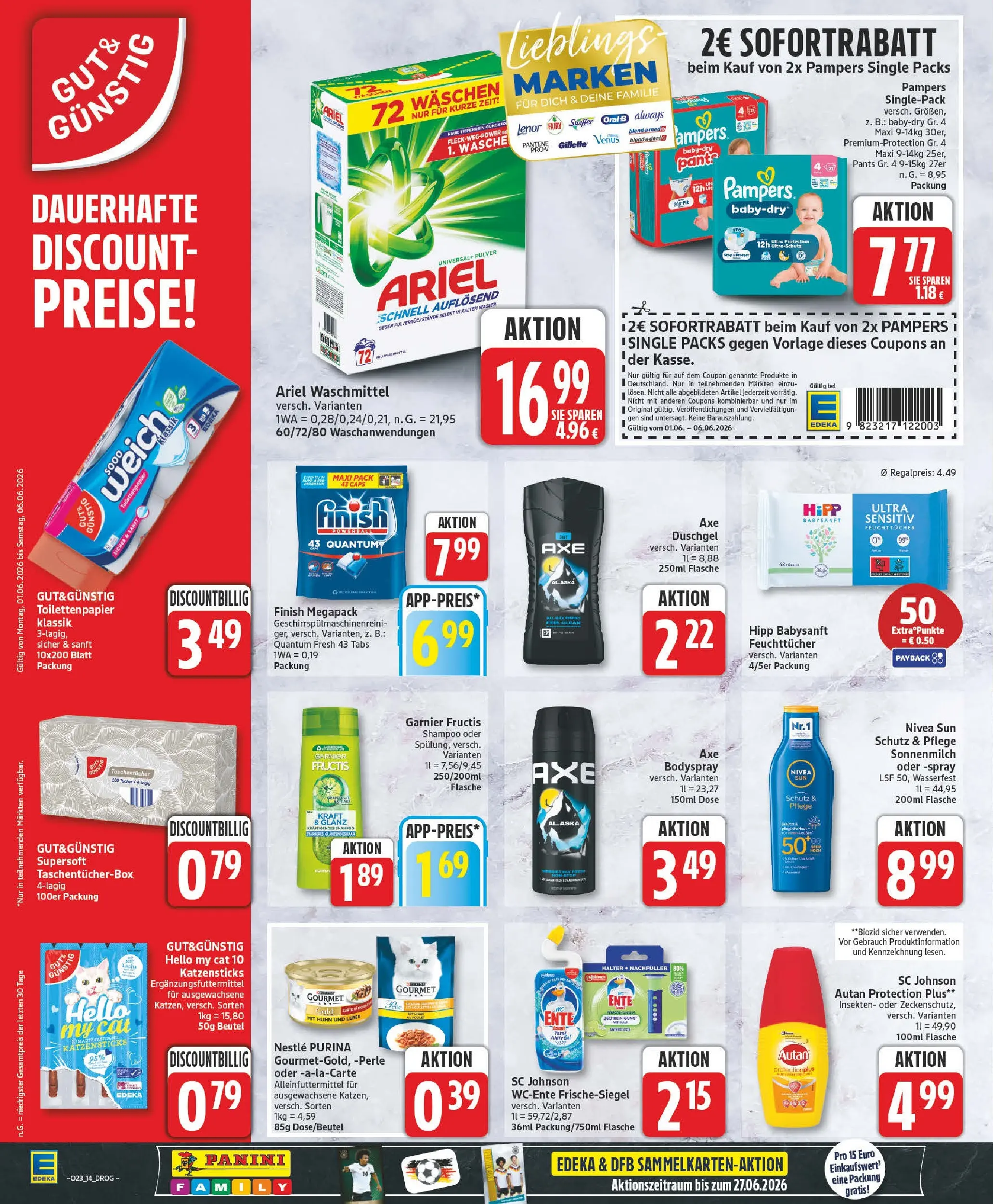 Edeka prospekt Barsinghausen (ab 26.05.2026) » Angebote Online | Seite: 14 | Produkte: Ariel, Pampers, Duschgel, Wasser