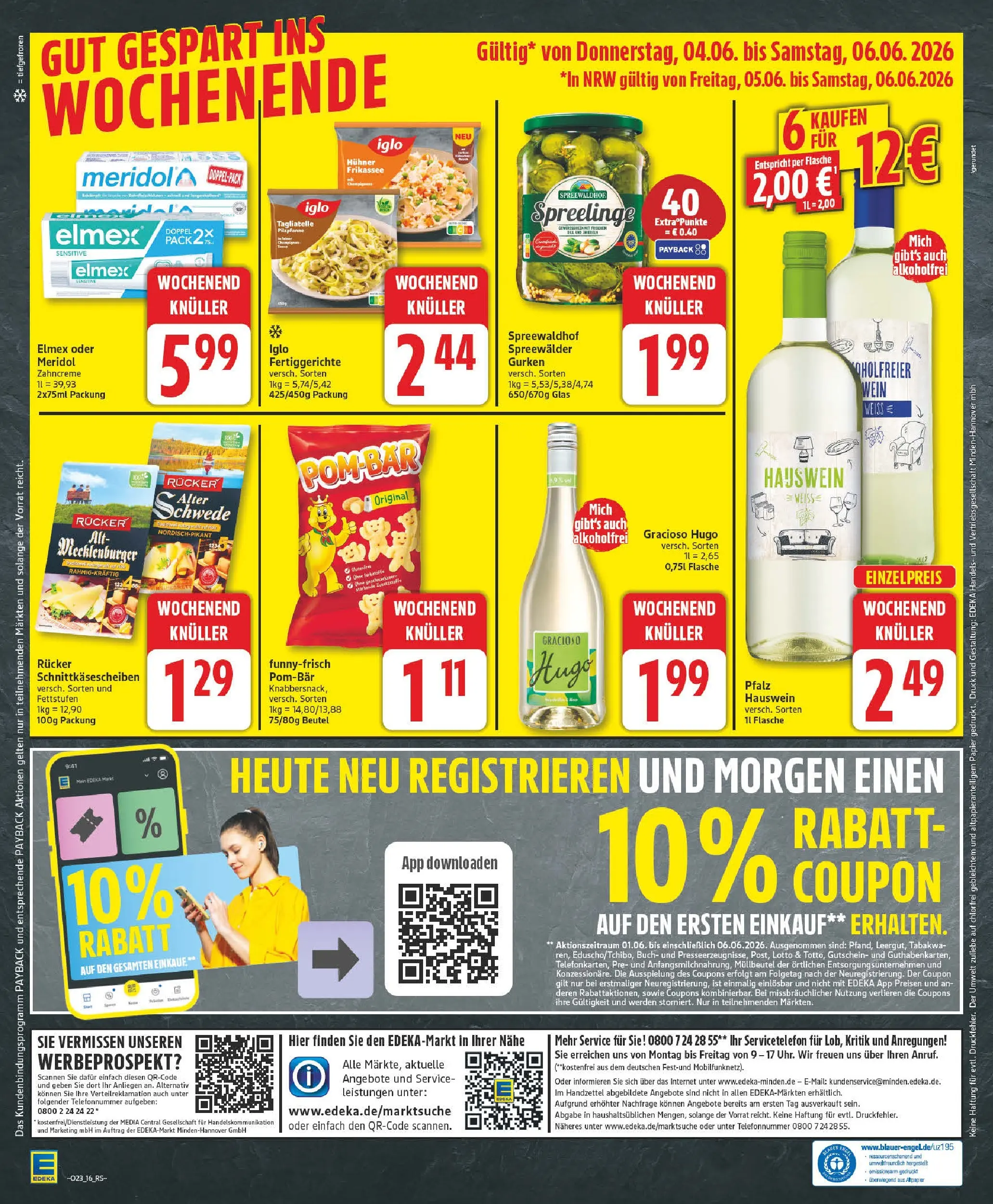 Edeka prospekt Barsinghausen (ab 26.05.2026) » Angebote Online | Seite: 16 | Produkte: Iglo, POM-BÄR, Fertiggerichte, Hugo