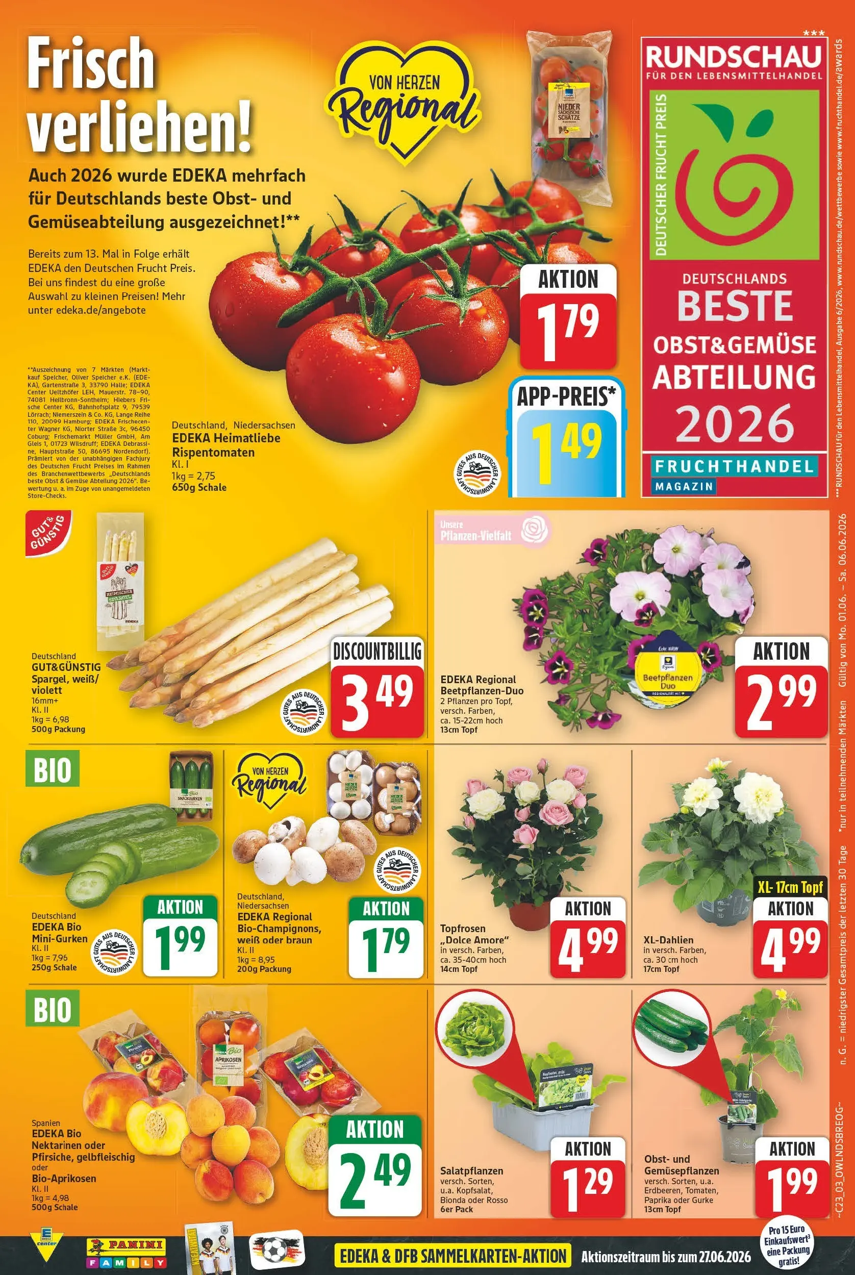 E center Prospekt Hannover (ab 26.05.2026) zum Blättern | Seite: 3 | Produkte: Nektarinen, Gemüse, Paprika, Obst