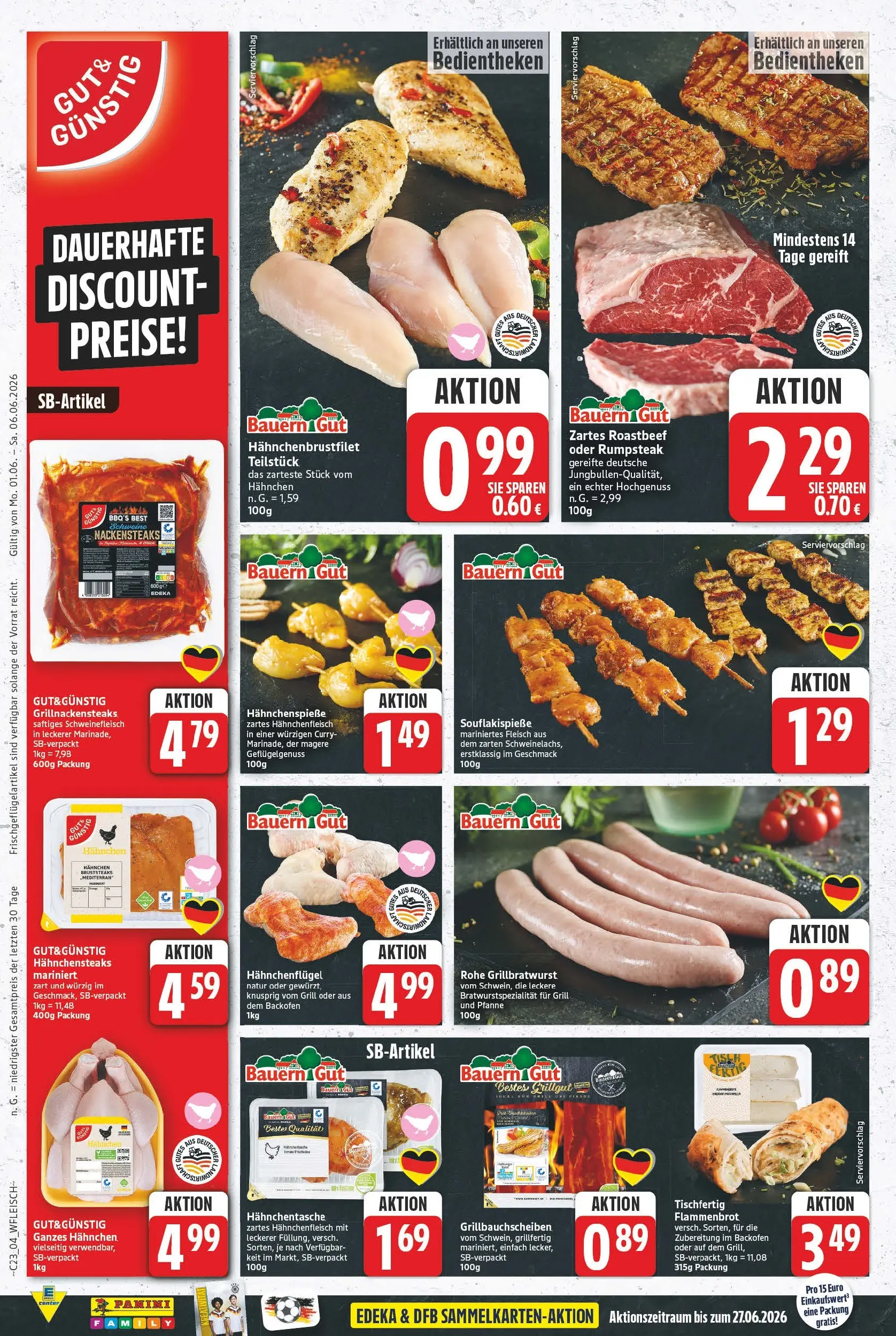 E center Prospekt Hannover (ab 26.05.2026) zum Blättern | Seite: 4 | Produkte: Nackensteaks, Rumpsteak, Backofen, Fleisch